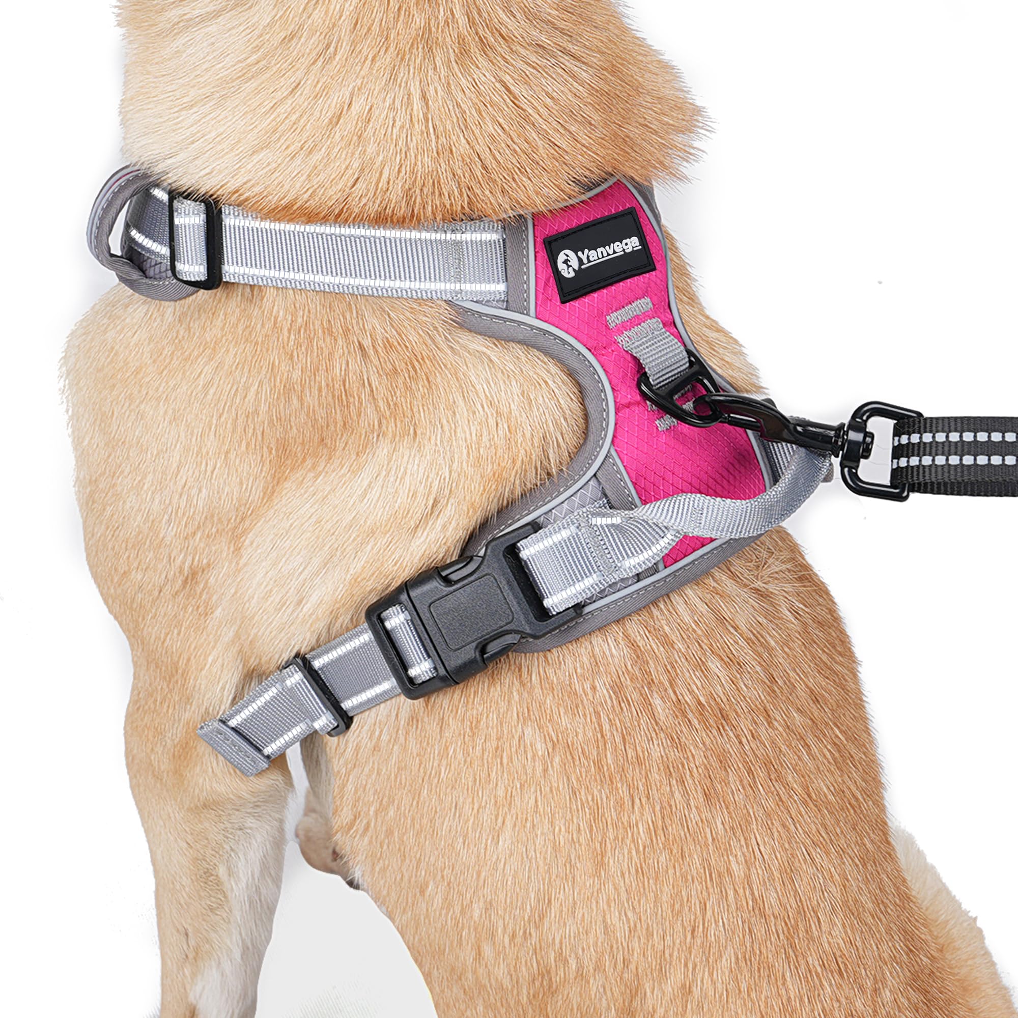 Escape Proof Dog Harness Medium Sized with Handle, Easy Walk Dog Harness Reflective Adjustable Soft for Training
