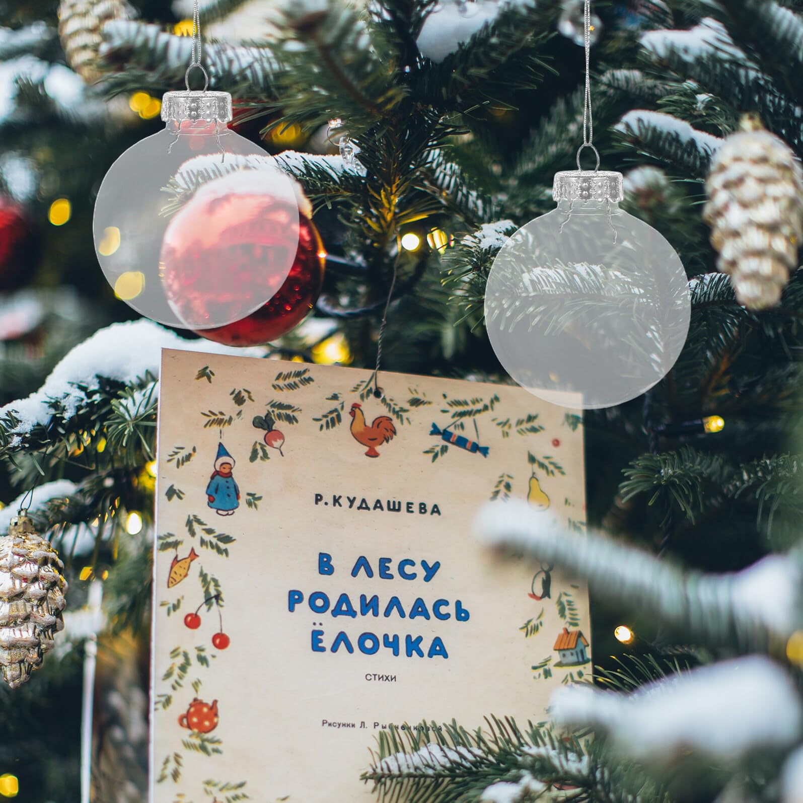 Homoyoyo 10 Stück Transparente Große Weihnachtskugeln zum Befüllen Leichte Feine Dekoanhänger für Christbaum DIY Bastelspaß Vielseitig Einsetzbar für Zuhause Party und Festtagsdeko