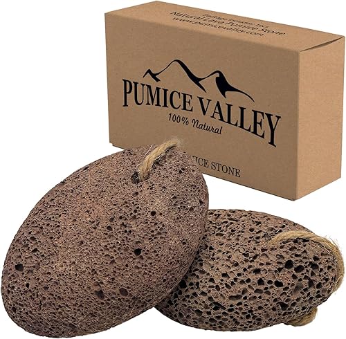 Piedras pómez para pies Natural Earth Lava Brown Paquete de 2 Removedor de maíz de callos para pies, talones y palma Herramienta de exfoliación