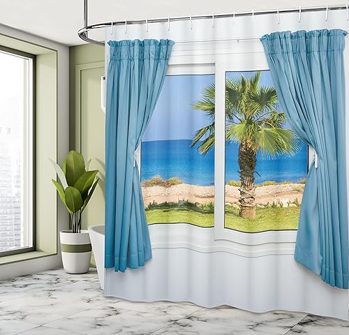 Miniatura 4 de Ambesonne - Colección hogar, juego de cortina para regadera con ganchos.