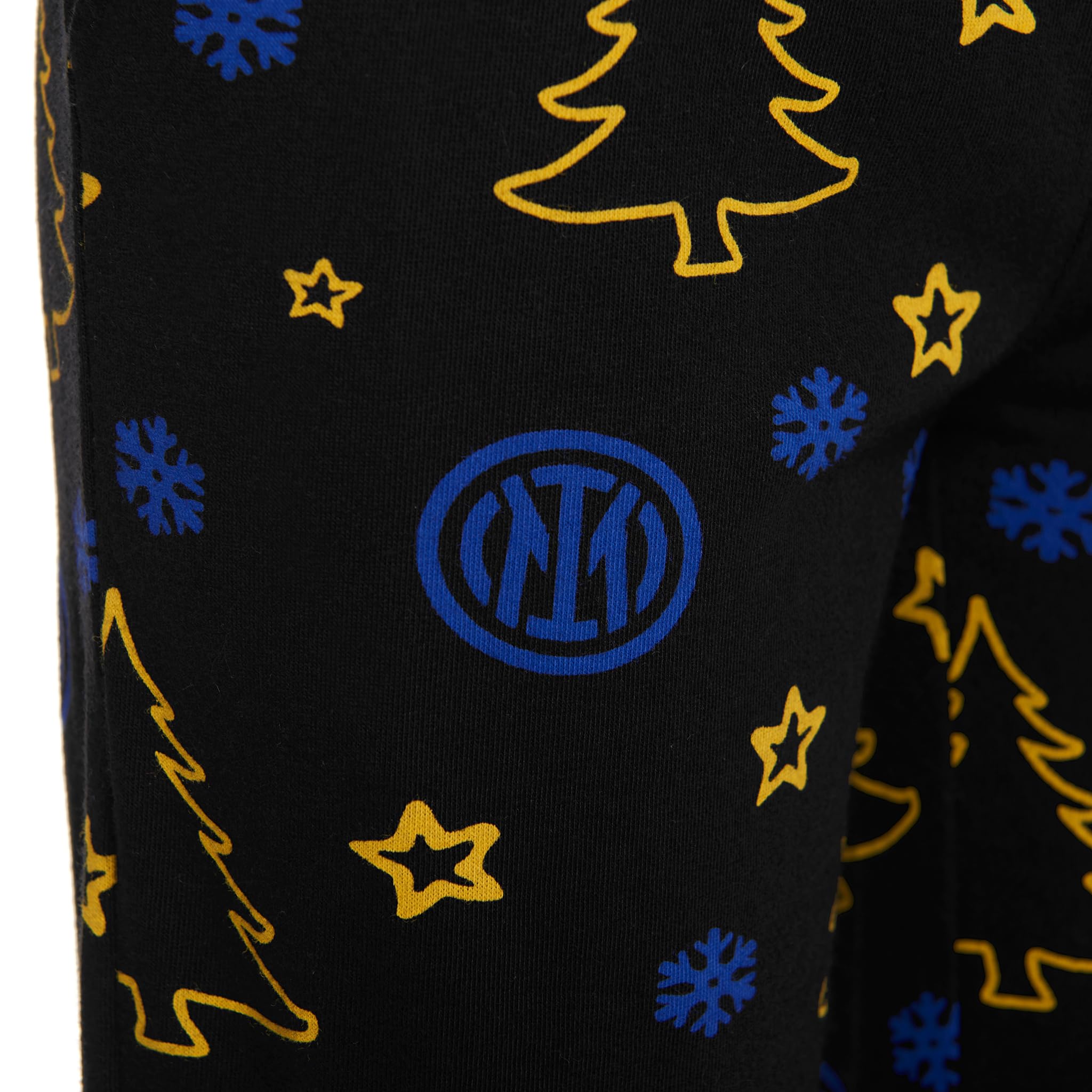 Inter Pyjama de Noël, Adulte et Enfant, Unisexe, étoiles et Scudetto, Xmas, Produit Officiel