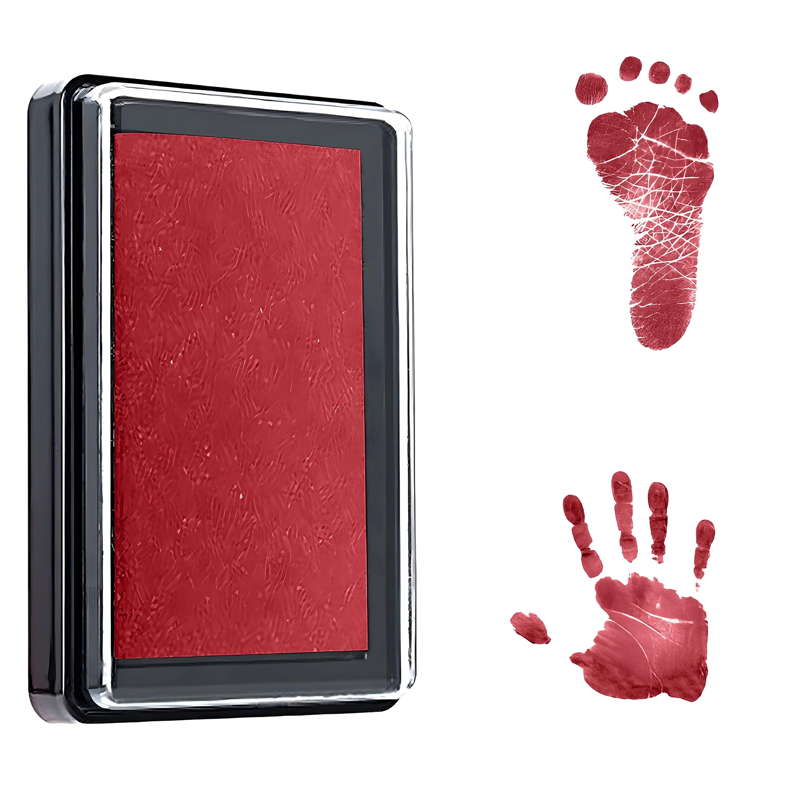 Bembika Baby Finger Print and Footprint Kit inkpad for Kids, Reusable Pad for Baby's Hand and Foot Impression Safe and Non Toxic Ink Pad for Baby Foot Prints and Handprints � (Red)-image-44