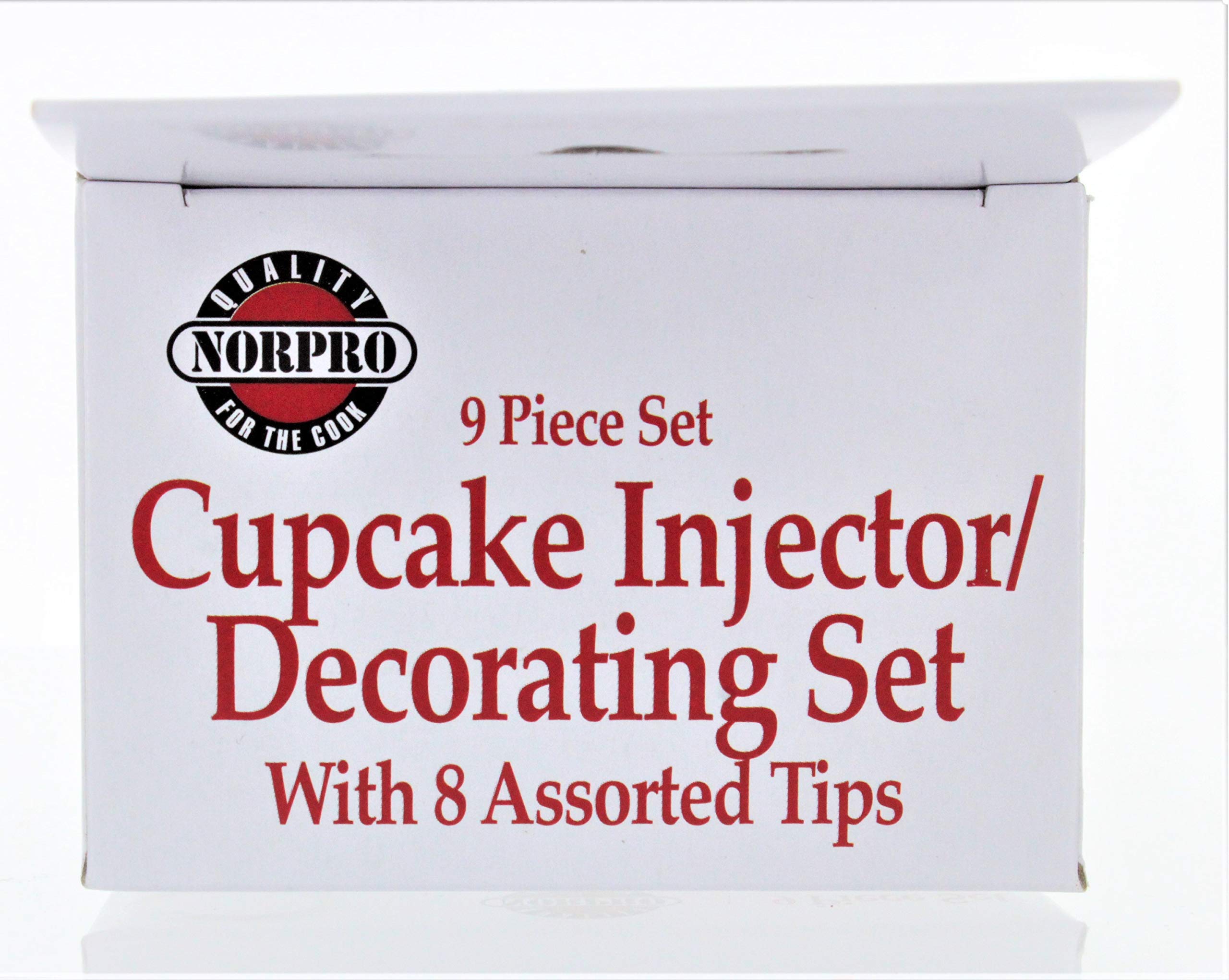Inyector de cupcakes de 9 piezas con 8 puntas surtidas (paquete de 2) 4