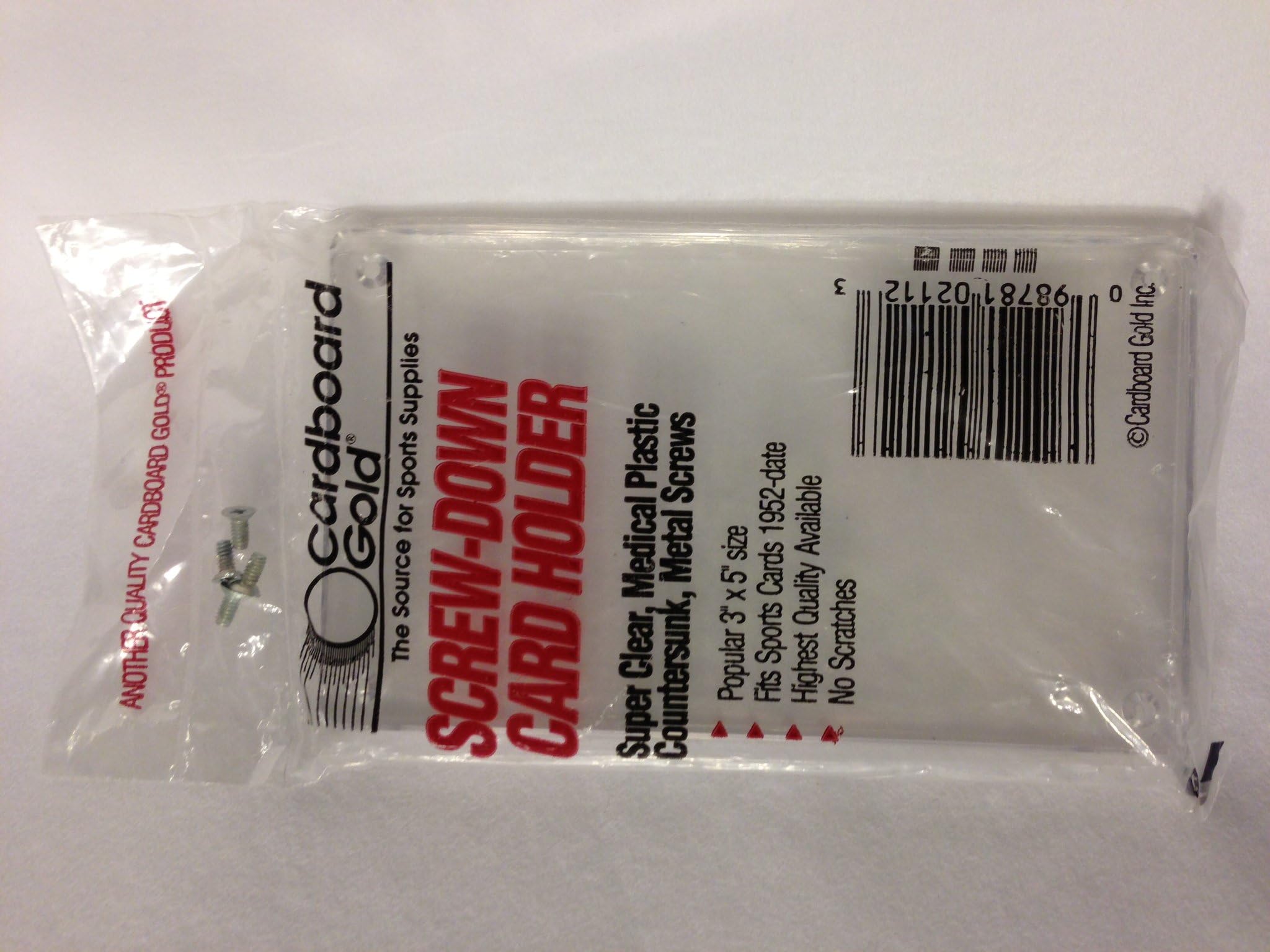 Cardboard Gold Screw-Down Card Holder