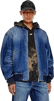DIESEL S-JAN ジャケット J-CLAYS Biker jacket in shiny ripstop｜ブラック｜メンズ｜DIESEL