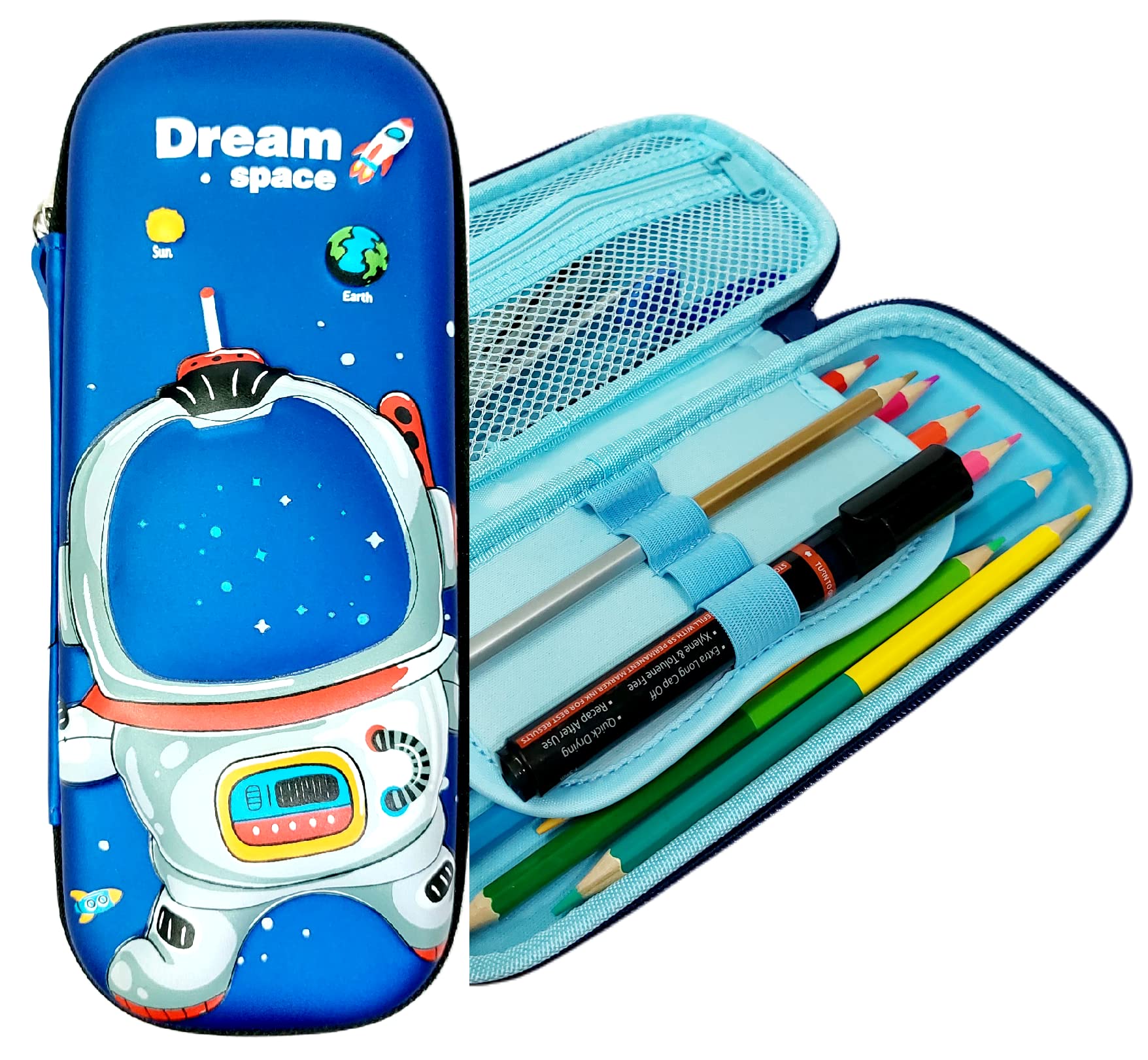 SUPER TOY Dream Space Pencil Box for Stationary Set Pencil Pouches for Girls