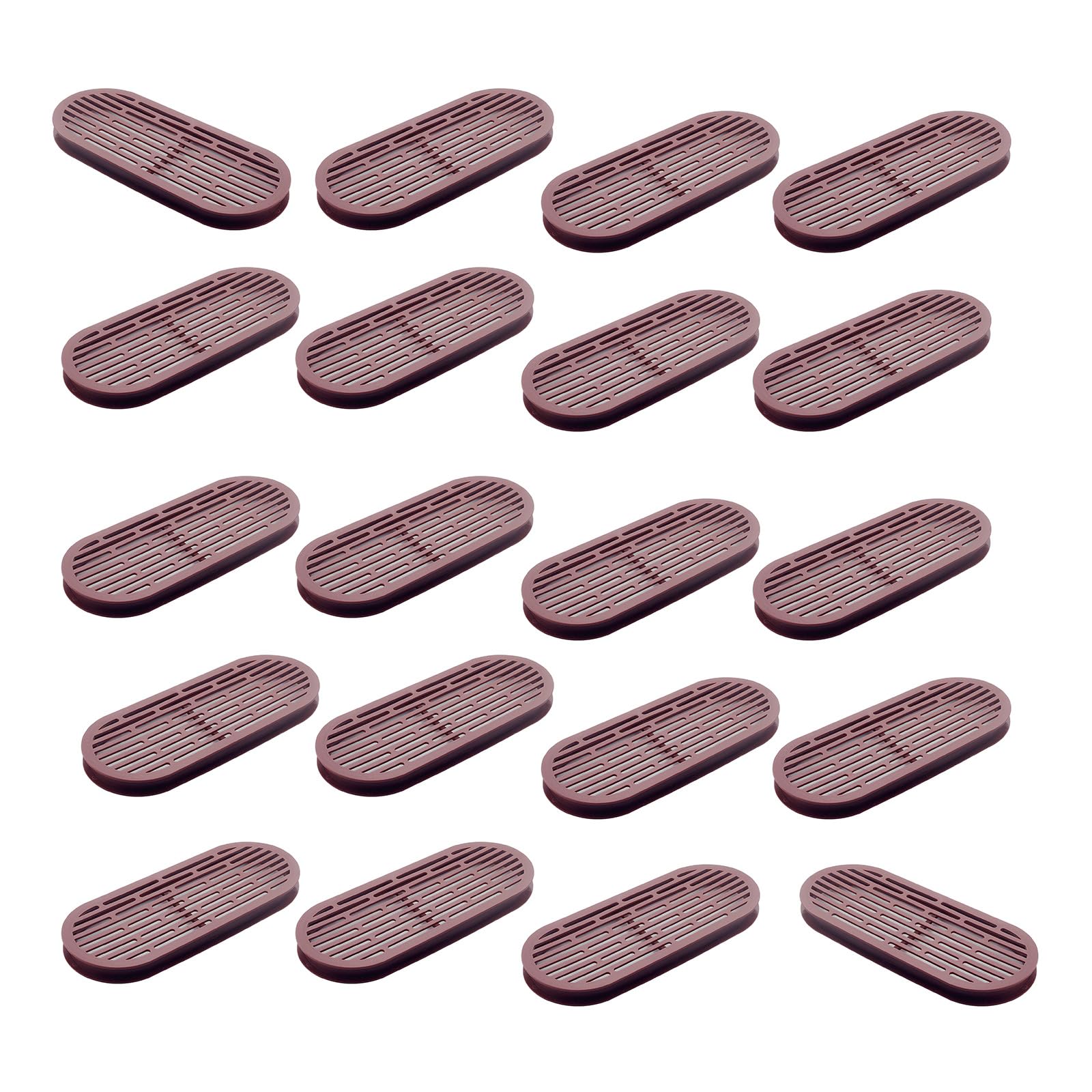 Rgybao Brown 20Pcs Perforated Ventilation Meshes Panel Air Vent Grille Wardrobe Shoe Cabinet Ventilation Grids Hardware Wardrobe Shoe Cabinet Grids