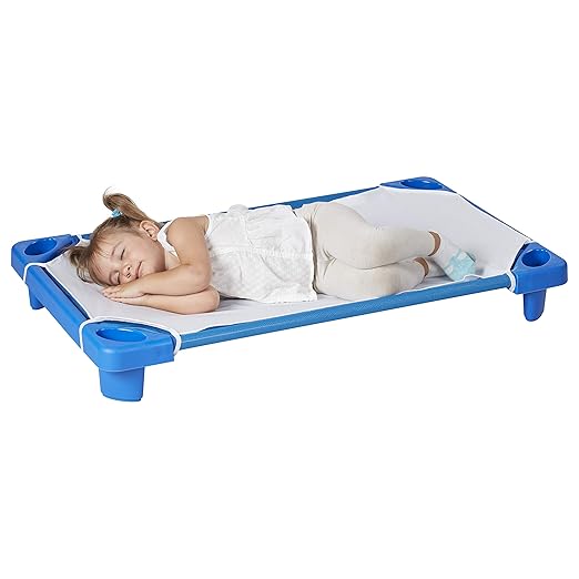 ECR4Kids Cuna Apilable con Sábana, Azul, 6 Unidades miniatura 10