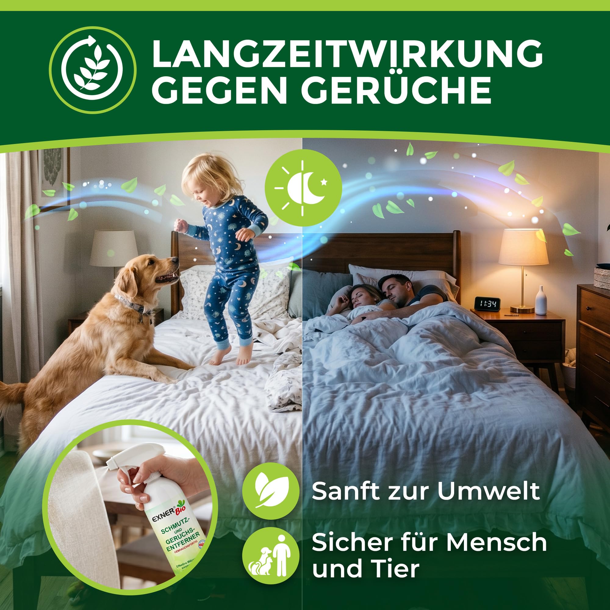Enzymreiniger Konzentrat gegen Tiergerüche & organische Gerüche – Geruchsentferner & Geruchsneutralisierer mit effektiven Mikroorganismen gegen Urin, KOT & Erbrochenes – 1 Liter
