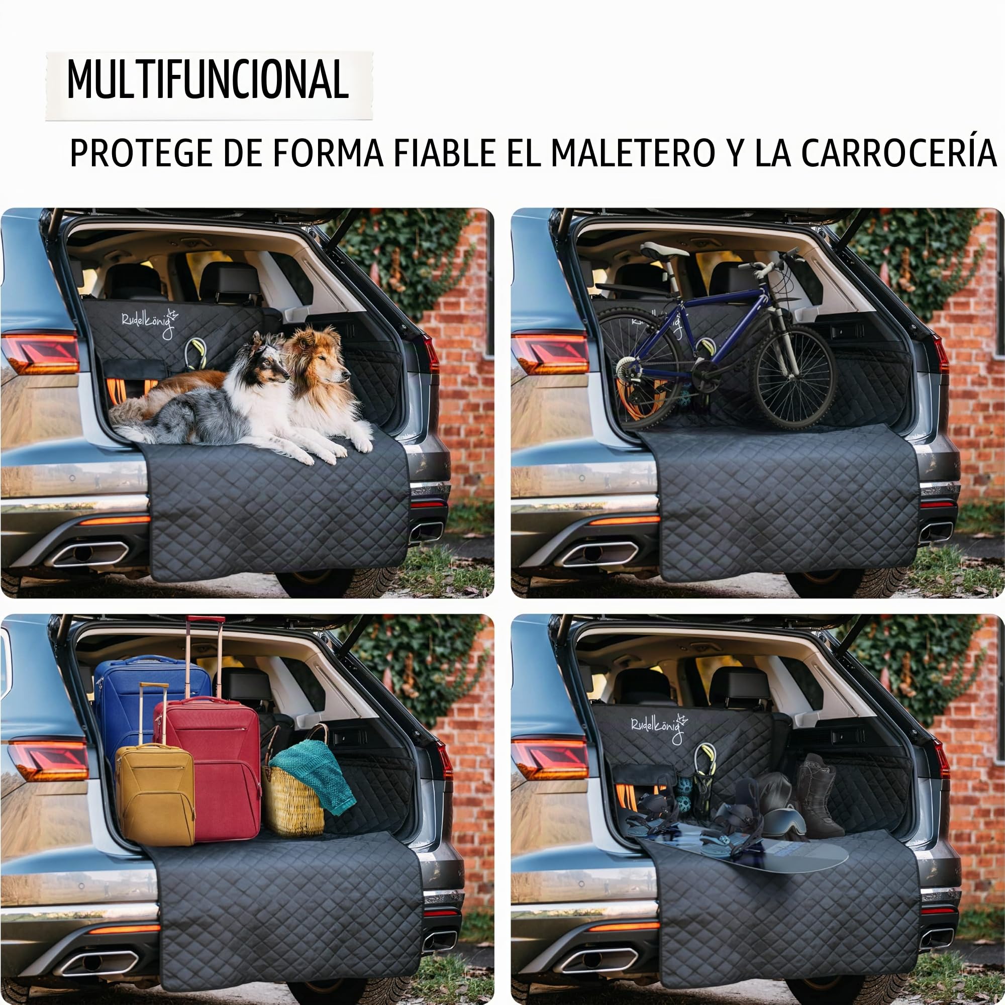 Rudelkönig Protector Maletero - Impermeable y Universal - Funda Maletero Coche Perros - Funda para Maletero de Coche Perro
