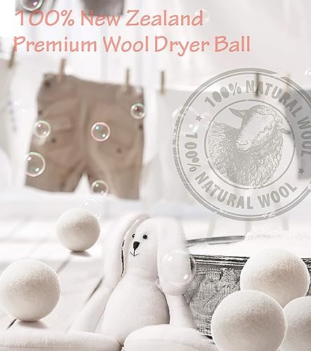Miniatura 9 de (WB0003-3 Pk - Bolas secadoras de lana, de primera calidad, XL, orgánicas, ecológicas, sin perfume, no tóxicas, de fieltro, suavizante, de tela,