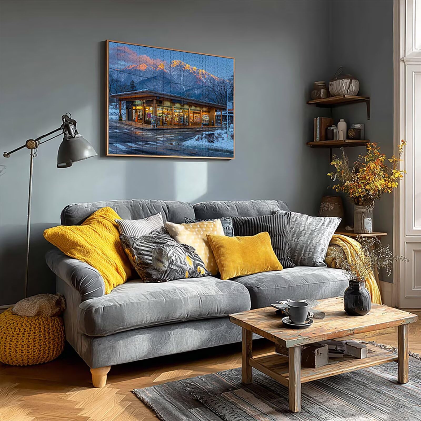 Puzzle 2000 elementów dla dorosłych, scena śnieżna, drewniane puzzle, 99 x 71 cm, części ściśle do siebie pasują, dla mężczyzn, kobiet, starszych seniorów, dekompresji, dekoracja letnia, prezenty