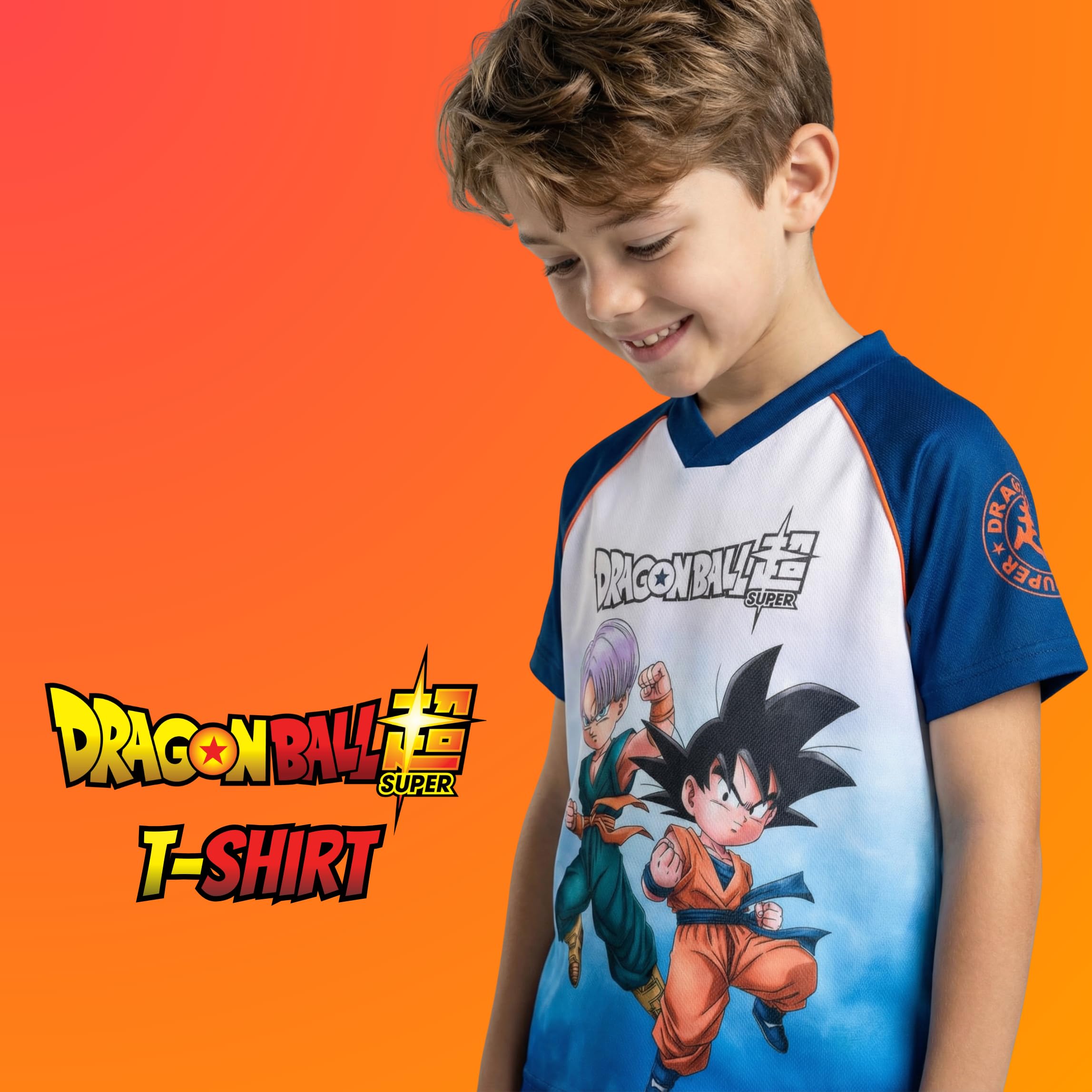 Dragon Ball Z T-Shirt Garçon, T-Shirt Manches Courtes, Cadeau pour Enfants, Tailles 4 à 12 Ans - 3