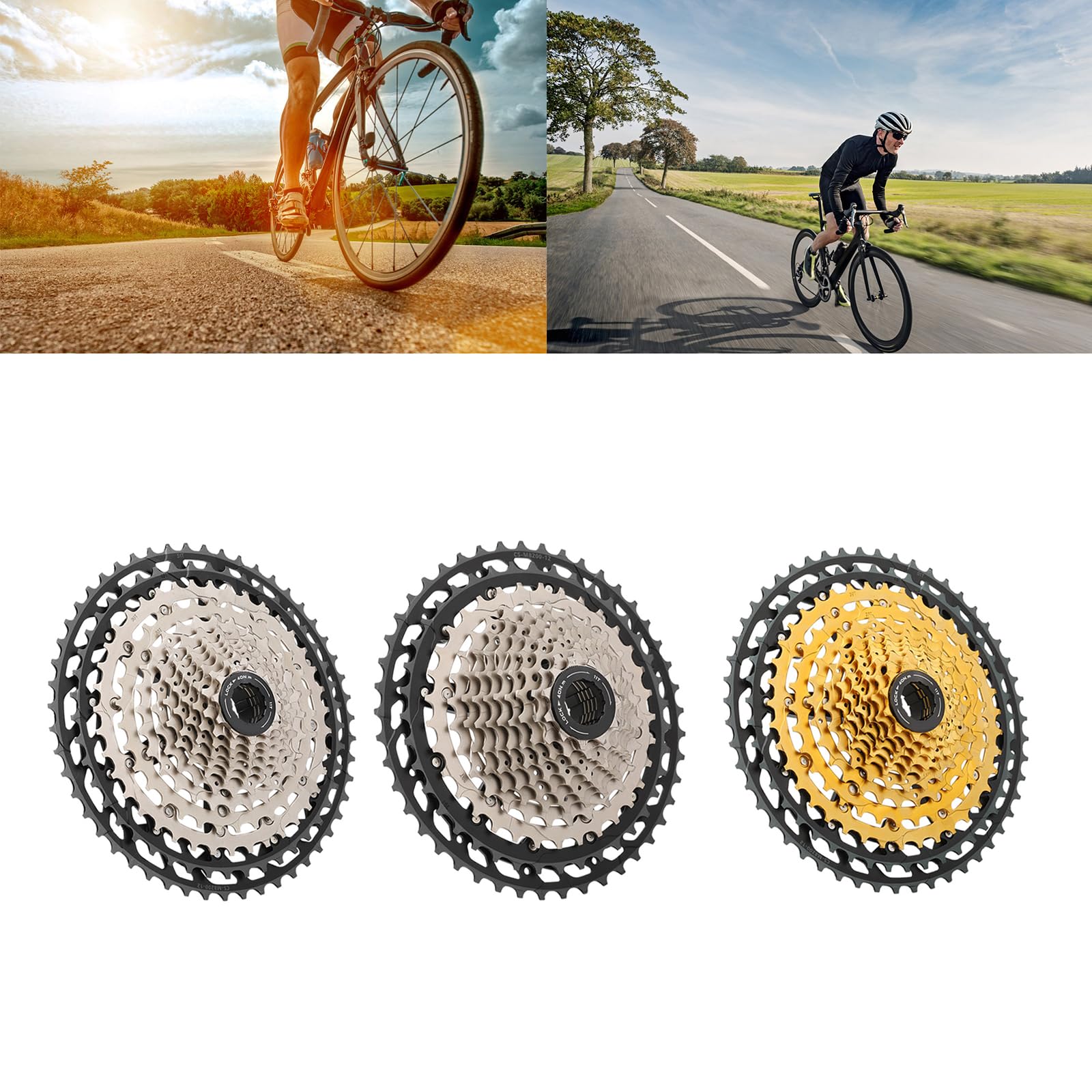 Rennräder 12-Gang Kassetten Ersatz Hohlkettenrad Fahrräder Kassetten Schwungrad für Mountainbike Rennrad Mountainbike Schwungrad