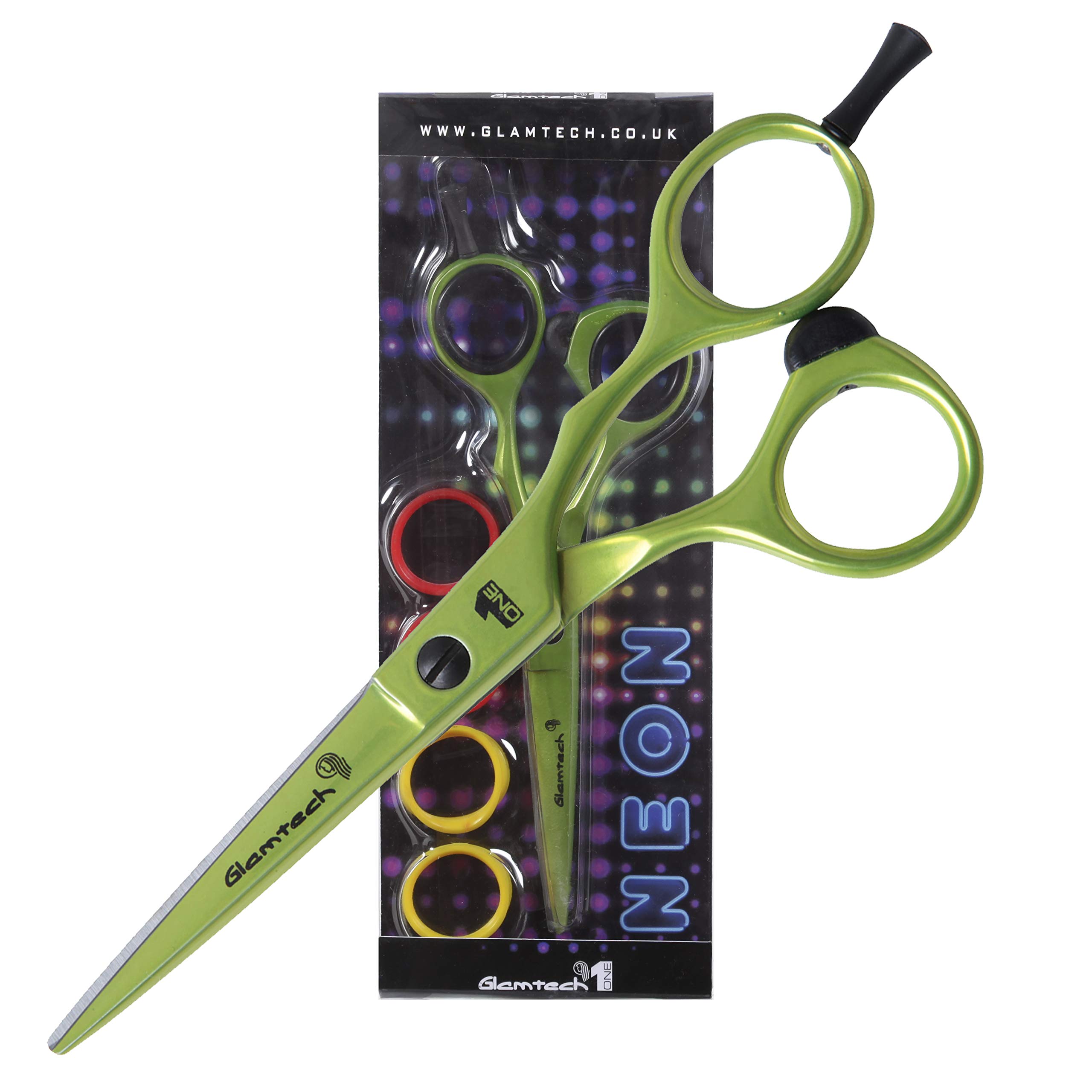 Glamtech One Neon Hairdressing Scissor 5.5-Inch, Green