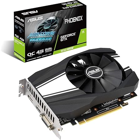ASUS GeForce GTX 1650 Super Overclocked 4GB Phoenix Fan Edition HDMI DP DVI Graphics Card (PH-GTX1650S-O4G) (Renewed)