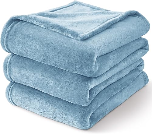 Miniatura 160 de BEDELITE Fleece Blanket White Throw Blanket for Couch & Bed, Luxury Plush Cozy Fuzzy Blanket 50" x 60", Super Soft Warm Lightweight Throw Blanket