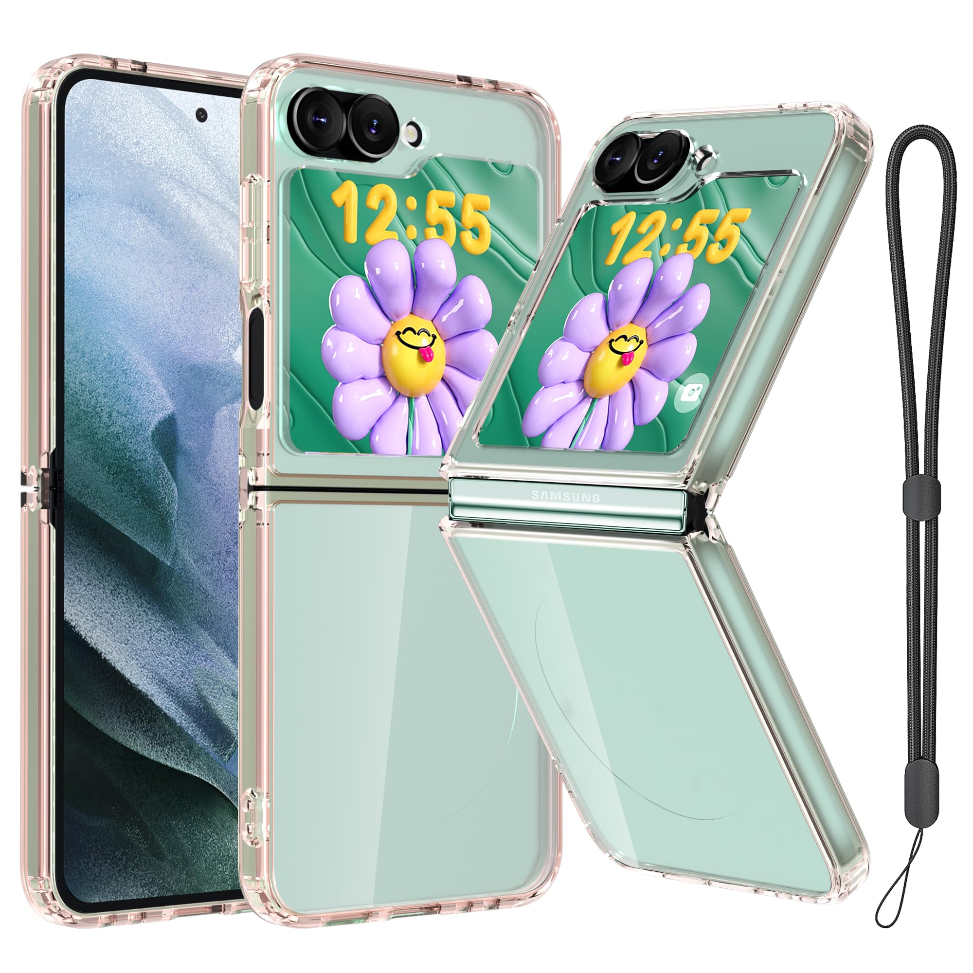 Flip7のカラビナ Amazon.com: for Samsung Galaxy Z Flip7 FE Case with Lanyard Wrist