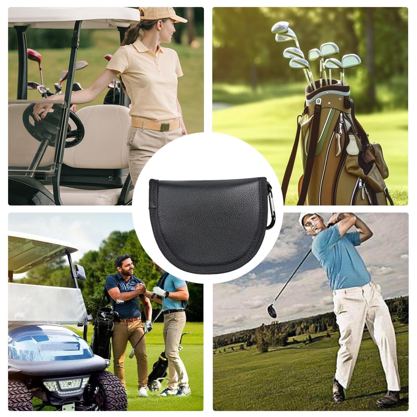 Copri-testa Del Putter Per Mazza Da Golf, Copri-mazza Da Golf Portatile In PU, Nero, Joberio