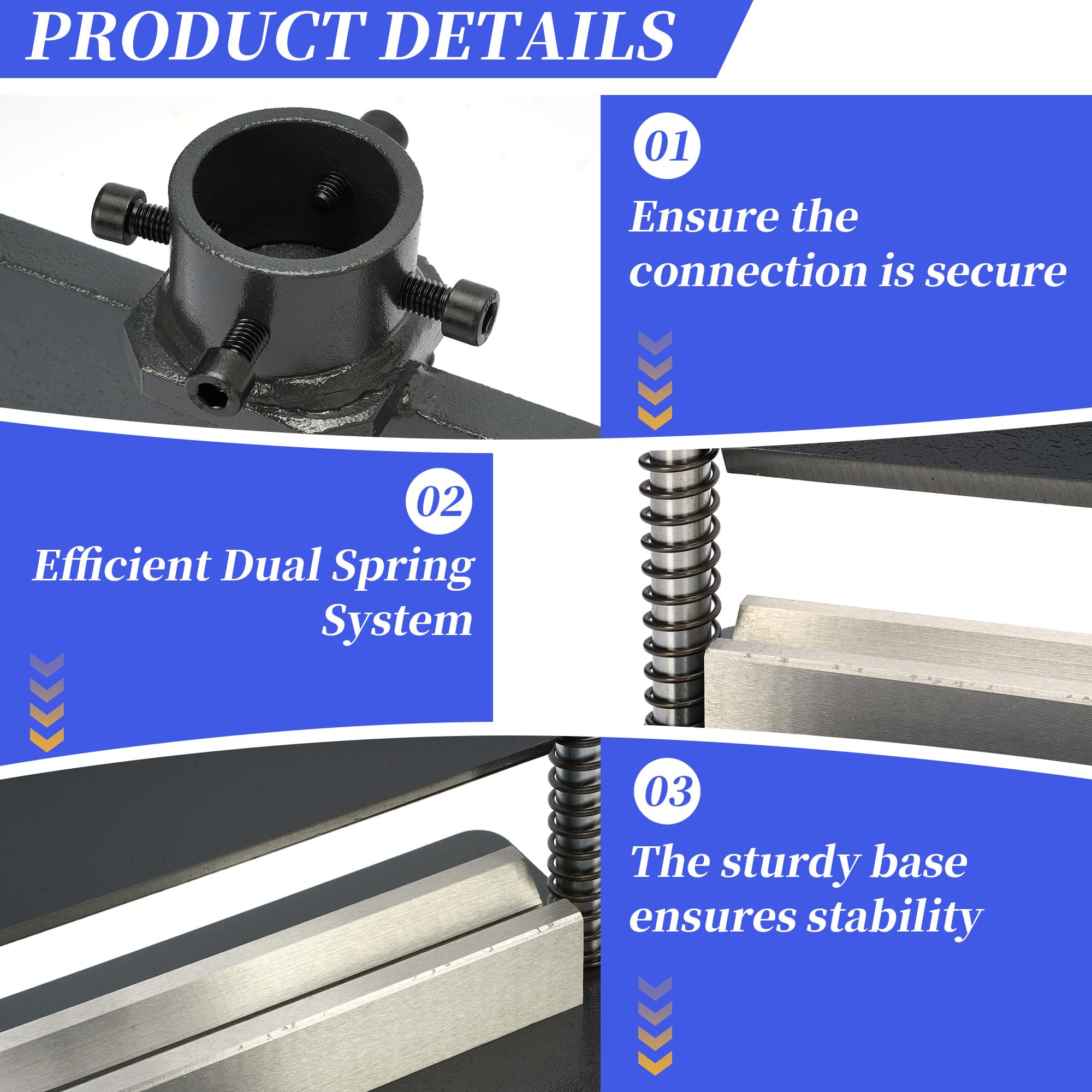 lesolar 30,5 cm Abkantpressenaufsatz, robustes Metallbiegewerkzeug, hydraulischer Pressaufsatz, hydraulische Boden-Werkstattpresse, Doppelfeder-Design, funktioniert mit Standard-Hydraulikpresse mit 12
