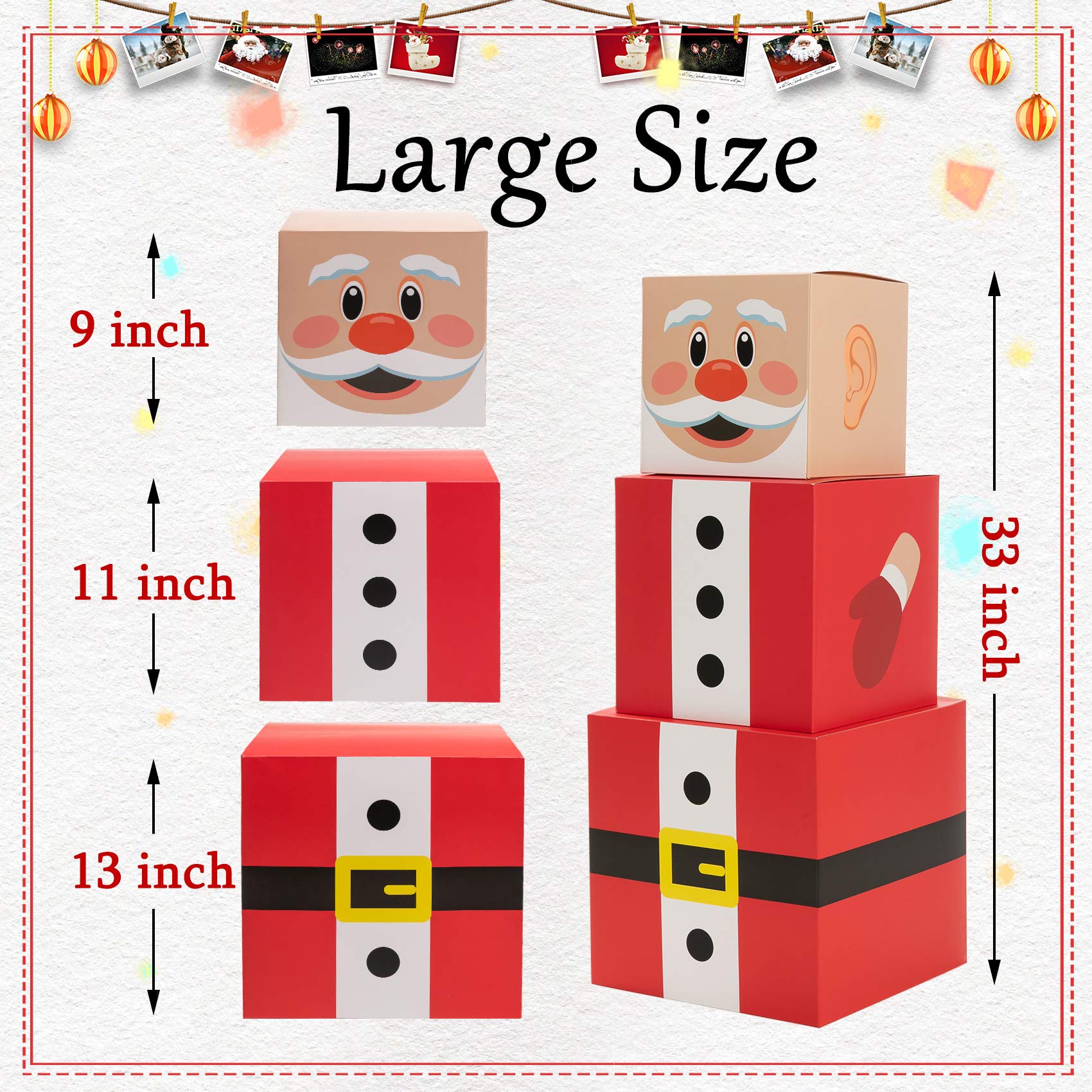サンタボックスさん② Amazon.com: Joy Bang Christmas Gift Boxes with Lids for Presents