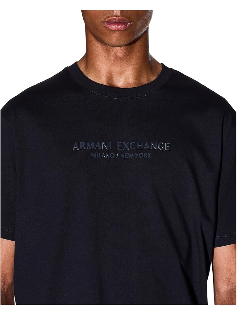 Navy Armani Exchange Milano/New York Logo T-shirt
