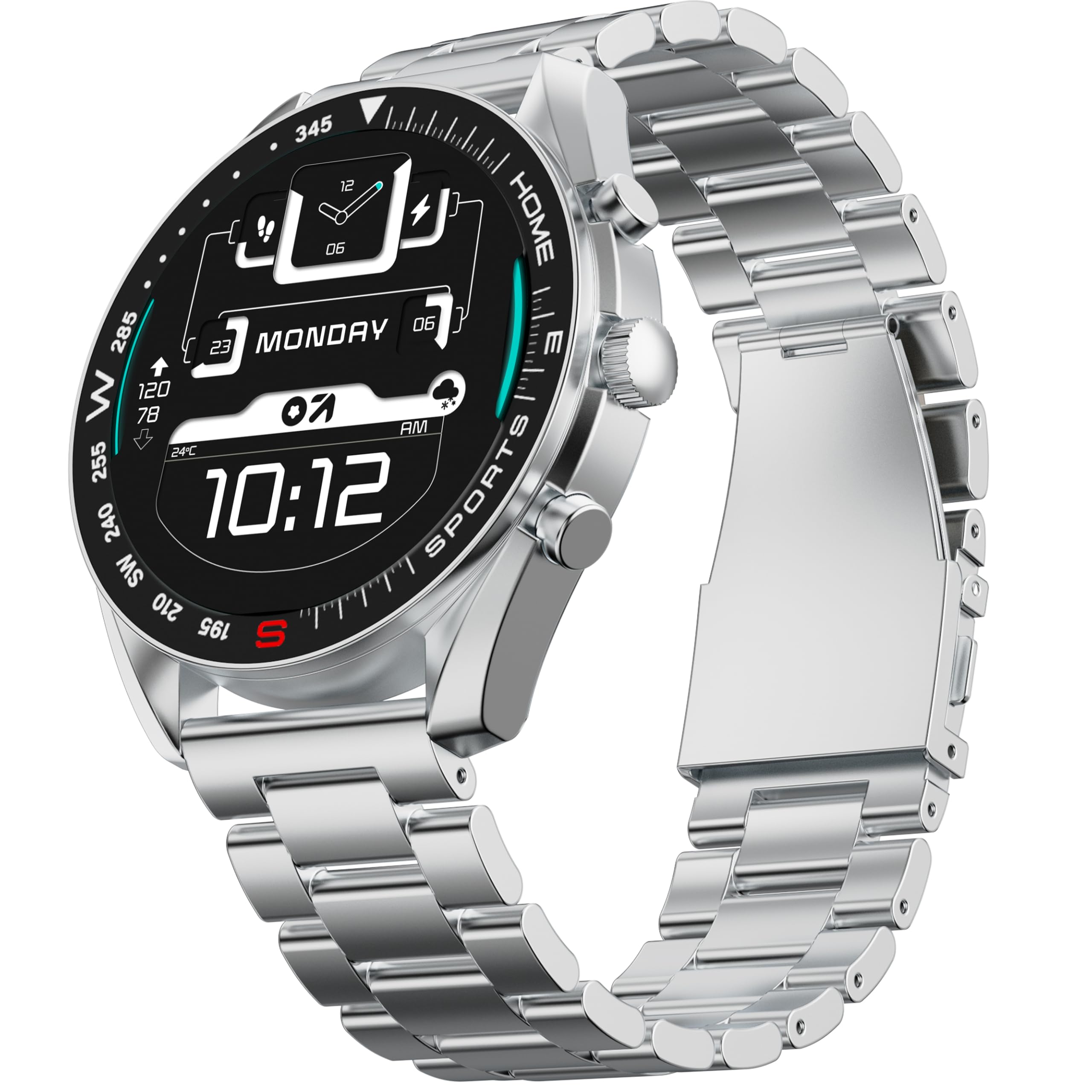 Boult Mirage Smart Watch 1.39''HD Screen, Bluetooth Calling, IP67, Zinc Alloy Frame, 500 Nits Brightness, AI Voice Assistant, SpO2 Monitoring, 120+ Sports Mode (Inox Steel)-image-35