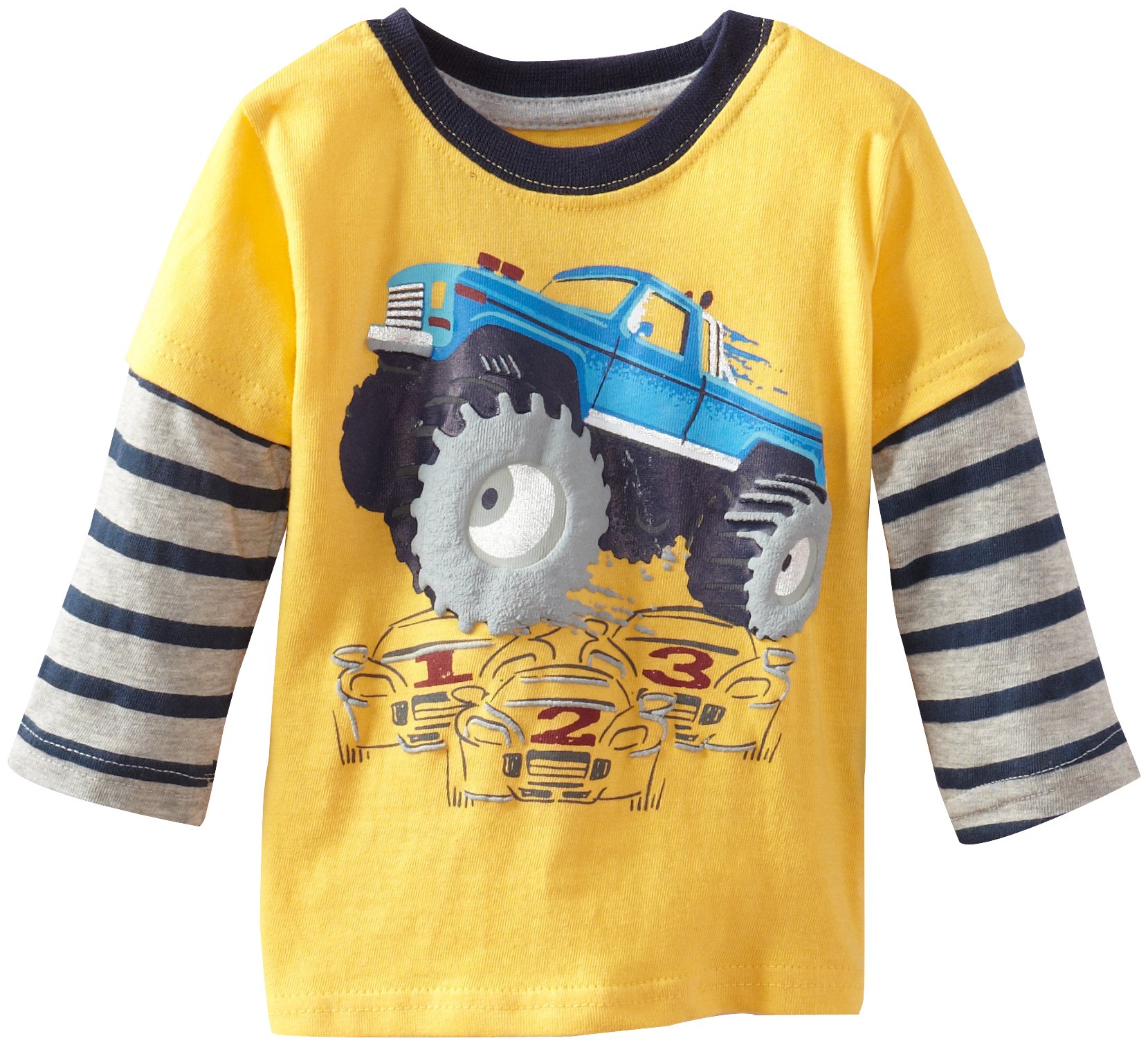 Watch Me Grow! by Sesame Street Baby-boys Newborn 1 Piece Monstar Truck Pullover