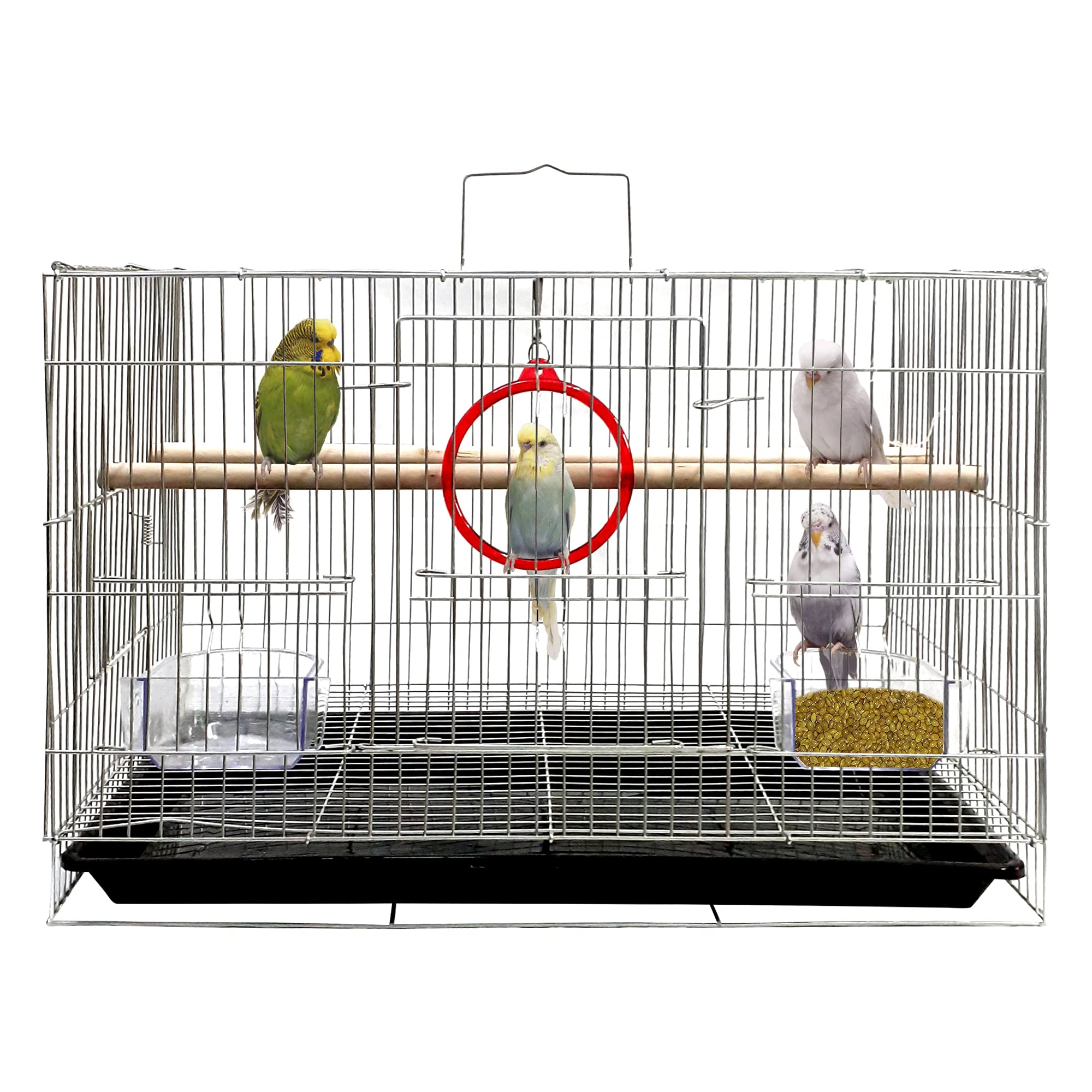 JAINSONS PET PRODUCTS Bird Iron Cage With Breeding Door Zinc Plated For Parakeet, Lovebird, Parrot, Budgie, Cage Hammock 18X12X13 Inch -Silver (B0969JWGMR) Amazon Price History, Amazon Price Tracker