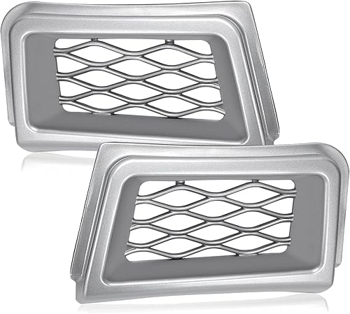 HECASA Juego de conductos de aire de pinza de parachoques compatible con Chevy Silverado 1500 2003-2007 plateado delantero derecho e izquierdo HECASA Juego de conductos de aire de pinza de parachoques compatible con Chevy Silverado 1500 2003-2007 plateado delantero derecho e izquierdo