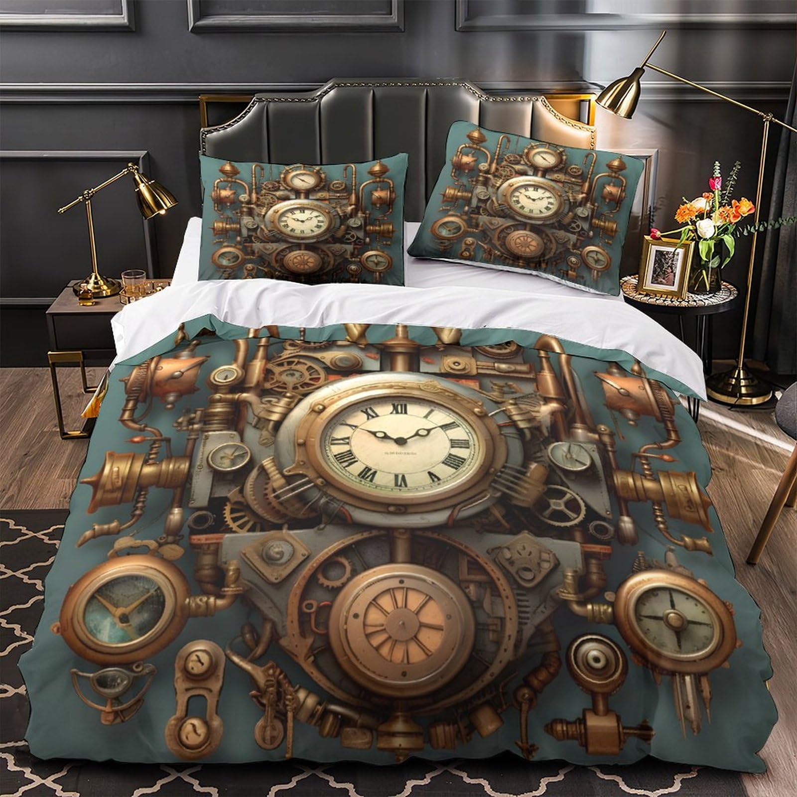 Housse de couette respirante 220x240 anti-acariens pour lit King 3D