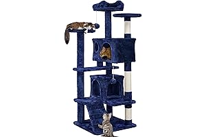 Yaheetech 53 inches Multi-Level Cat Tree Stand House Furniture Kittens
