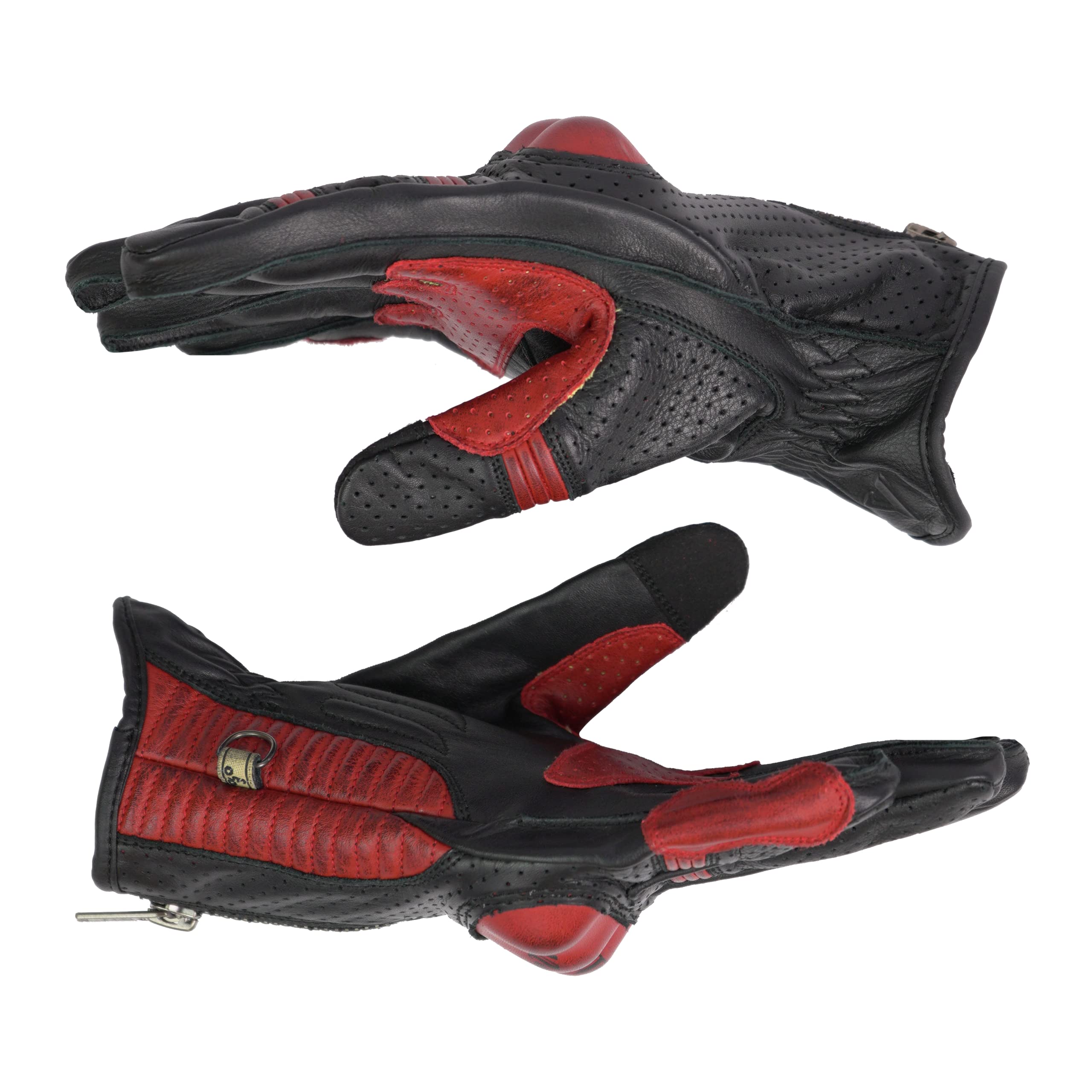 BY CITY | Guantes de Verano para Moto | Guantes de Piel de Chivo | Protecciones Rígidas en Nudillos | Zonas Acolchadas | Refuerzo Antiabrasión en la Palma | Transpirables