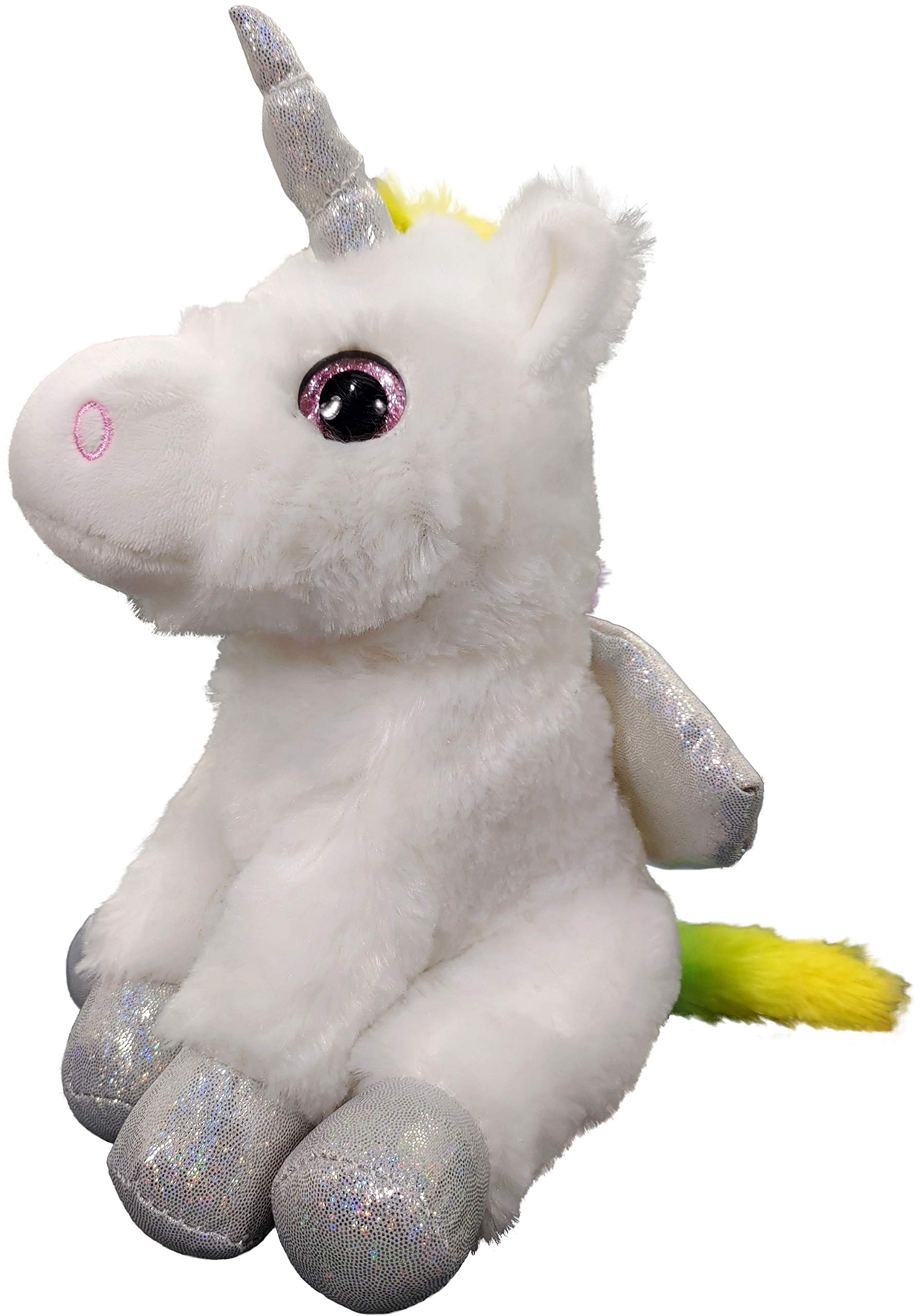 Baby Unicorn Blue Stuffed Unicorn White Blue Unicorn Plush Silver