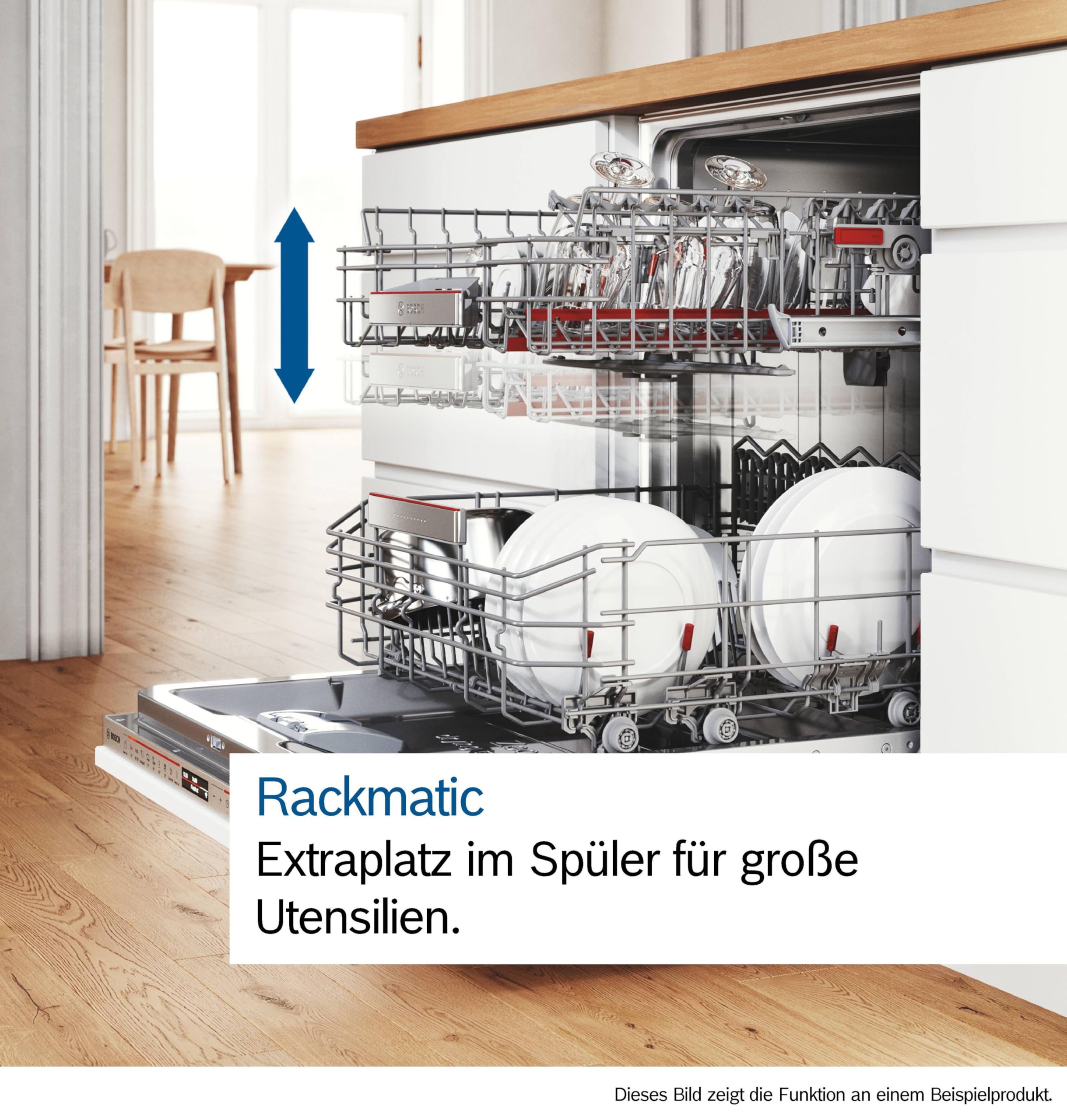 Bosch Serie 4 Smarter Vollintegrierter Geschirrspüler 60 cm SMV4HTX15E | Extra Dry Option, Flexibles VarioFlex-Korbsystem, Silence on Demand via App, Info Light, AquaStop, Exklusiv auf Amazon