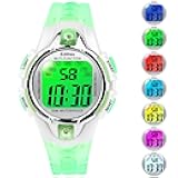 Kids Watches Digital Girls Boys, 7 Colors Light Wrist Watch for Child Waterproof Sport Outdoor Multifunctional Wristwatches with Stopwatch Alarm for Ages 4-15