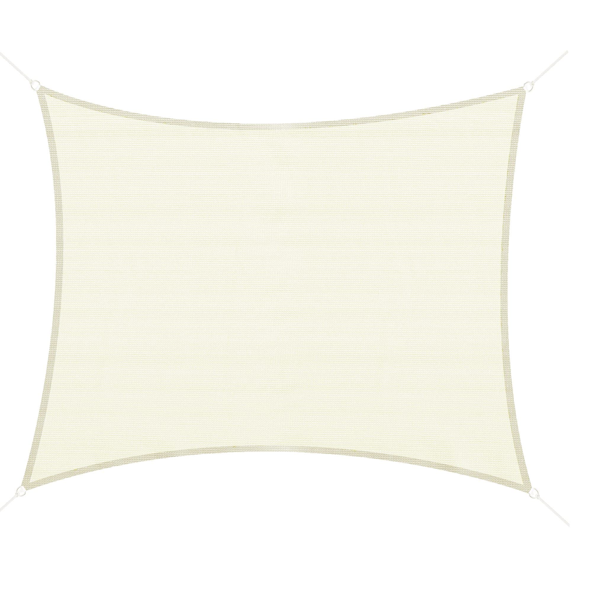 Outsunny - Rectangular Sail Canopy (Various Sizes and Colours), Size 3 x 4 m, Cream Colour