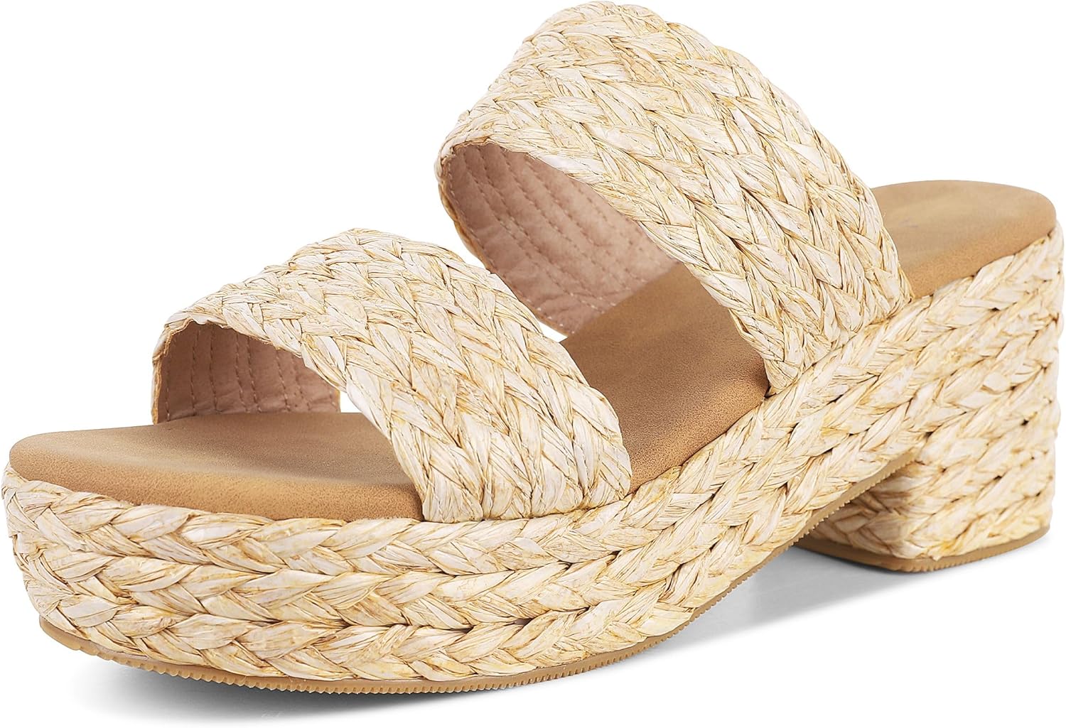 Womens espadrilles platform sandals wedges slides open toe summer beach