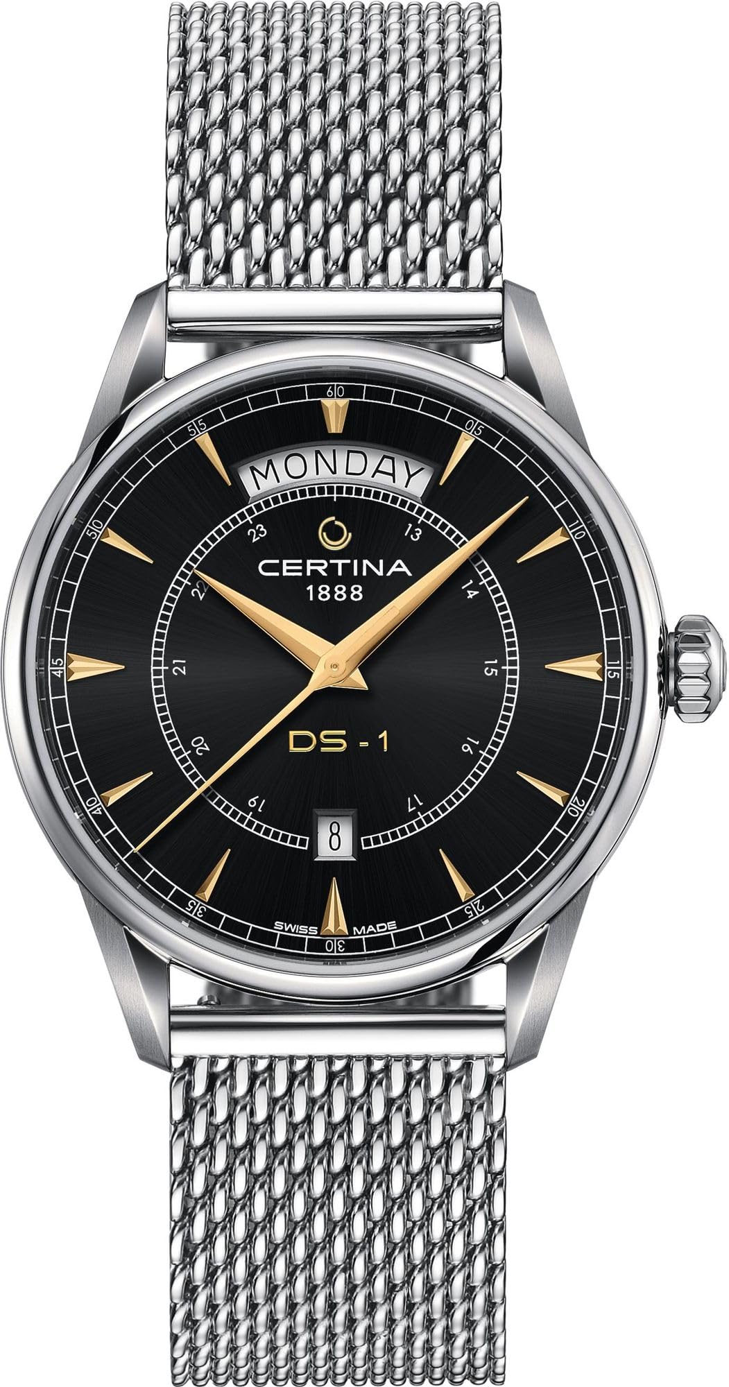 Certina Mens Ds Day Date 40mm Stainless Steel Swiss Desertcart