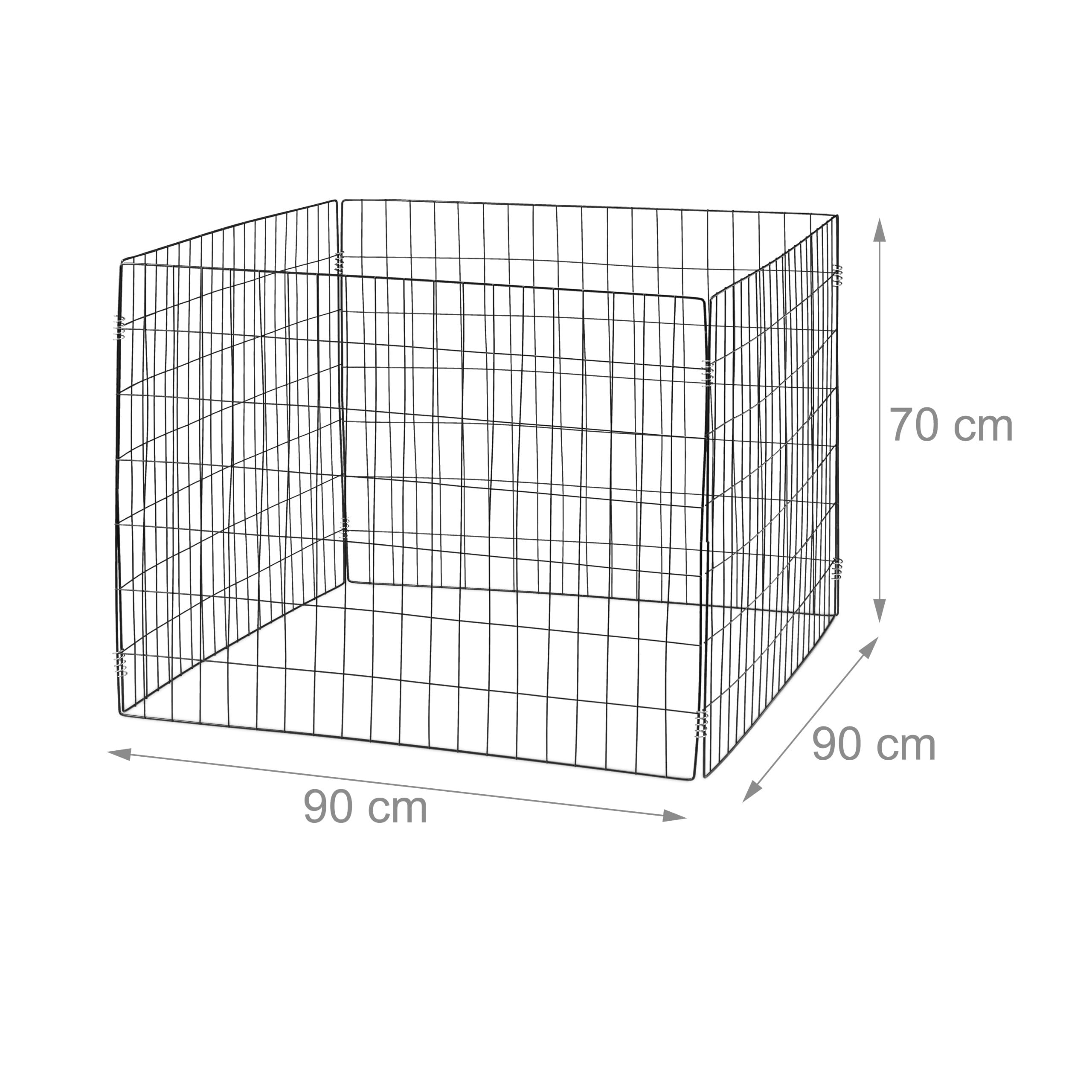Relaxdays Komposter Metall, 3er Set, Biokomposter Garten, HBT: 70 x 90 x 90 cm, 560 Liter, Drahtkomposter Stahl, schwarz
