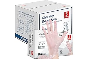 Schneider Clear Vinyl Exam Gloves: Latex-Free, Disposable, Bulk