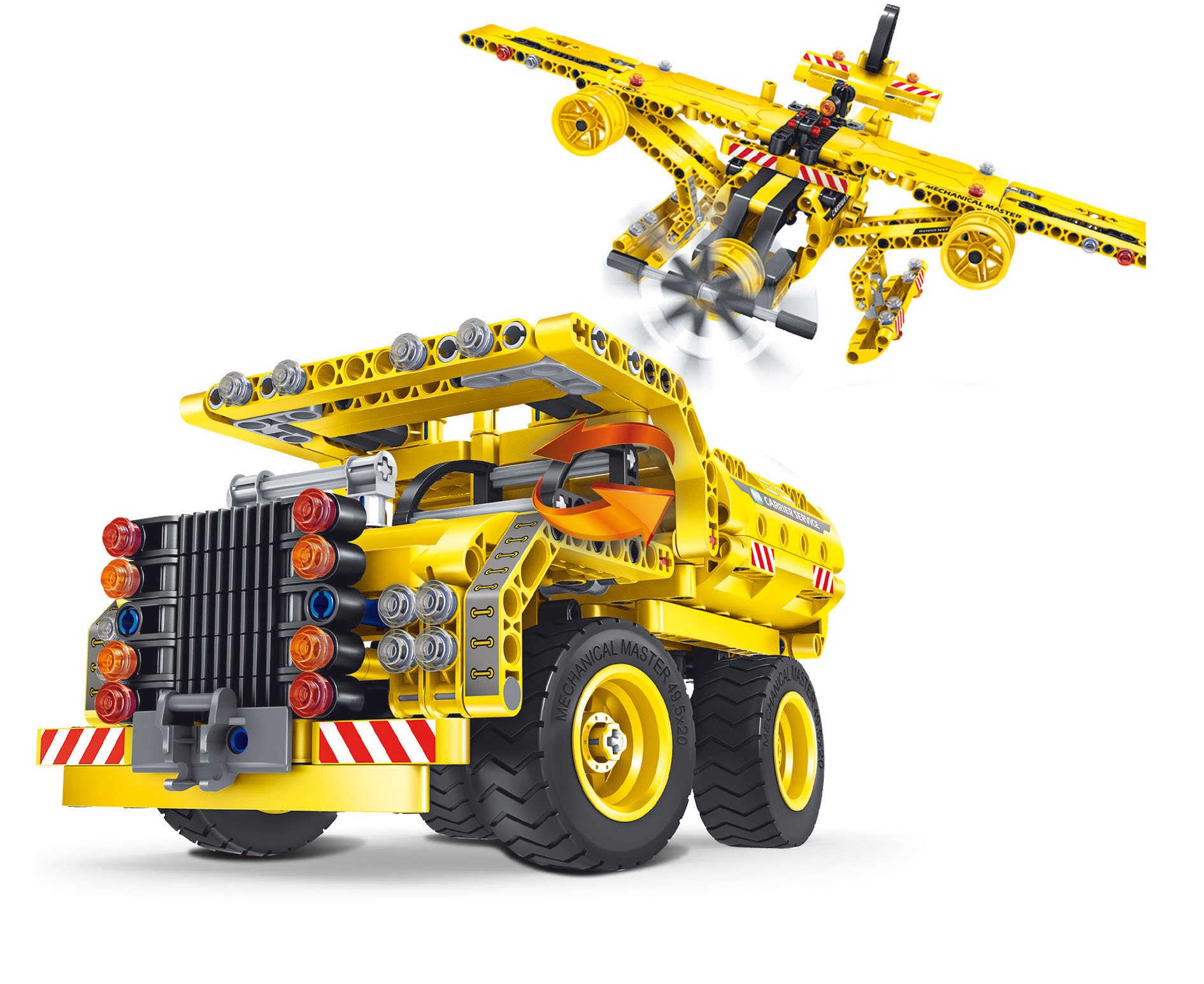Liscianigiochi - Ciencia Hi-Tech Stem Technis - Aviòn y camiòn - 25 modélos en 1 - Juego educativo científico para niños a partir de 7 años (66520)