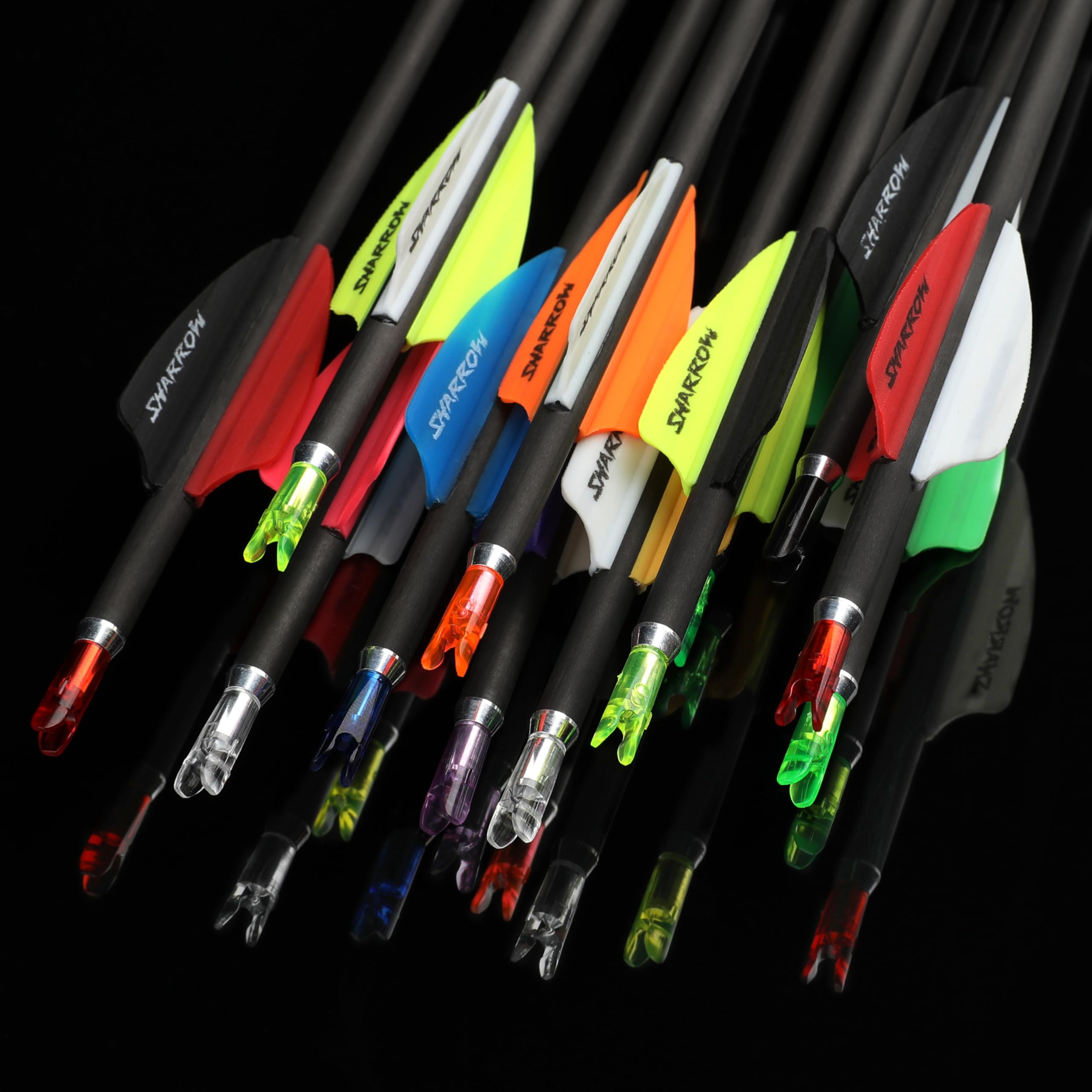 32" Reinem Carbonpfeile für Bogenschießwettbewerbe Spine300~1000 Übungspfeile ID4,2 mm Jagdpfeile für Recurve und Compoundbögen 12 Stück