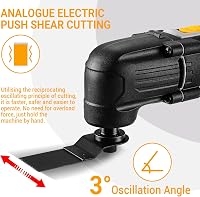 DEKOPRO 300W Multifunkciós Oszcilláló Gép 22000 RPM 6 Fokozat Fához Fémhez 4