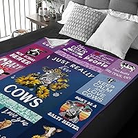 Vista 6 de Manta de vaca, regalo de vaca para niñas y mujeres, regalos para amantes de las vacas, regalos temáticos de vacas, regalos divertidos de vacas