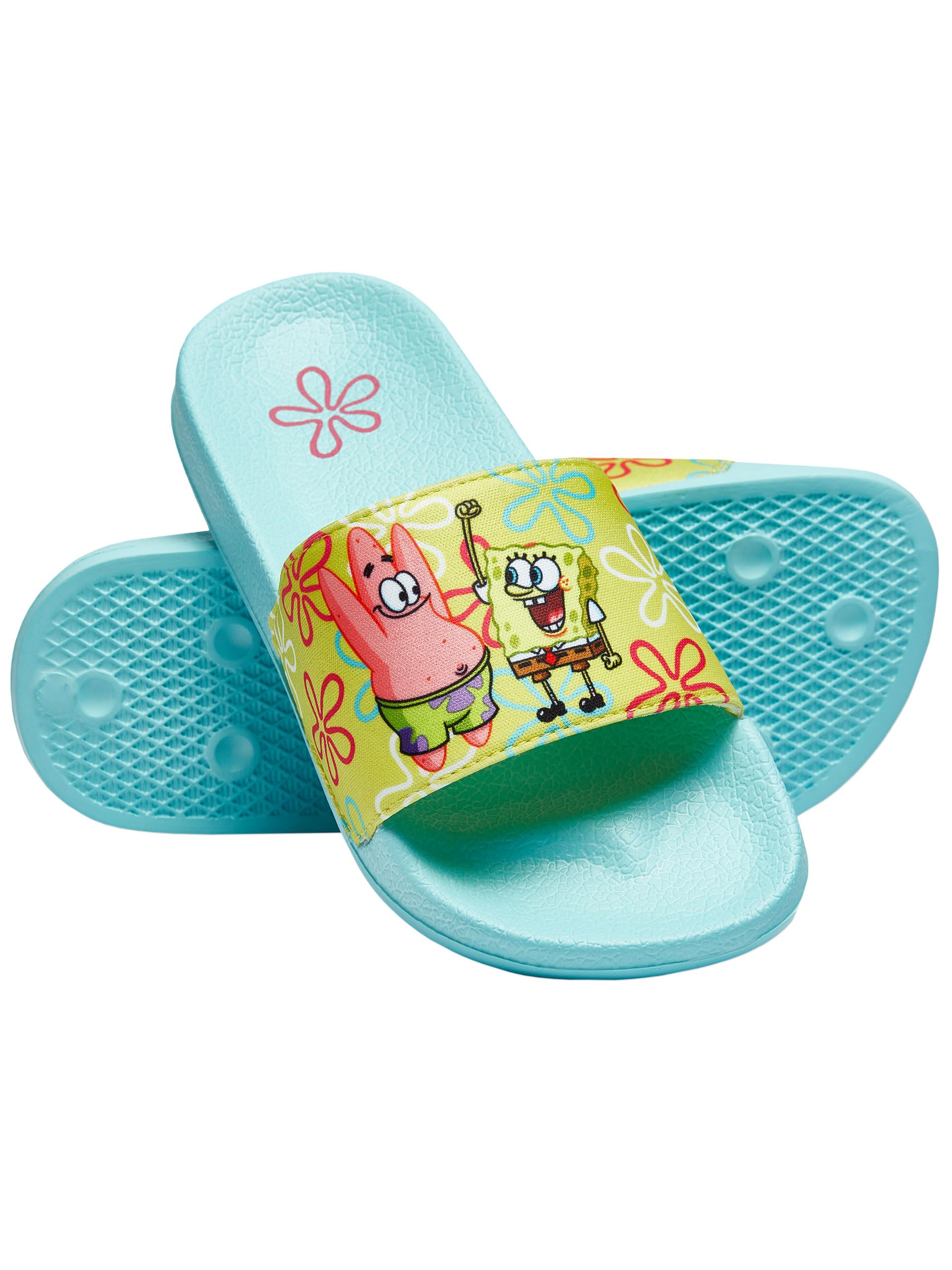 SPONGEBOB KANCIASTOPORTY Klapki dla chłopców | Klapki plażowe SpongeBob i Patrick | Letnie Sandały | Niebieski 29