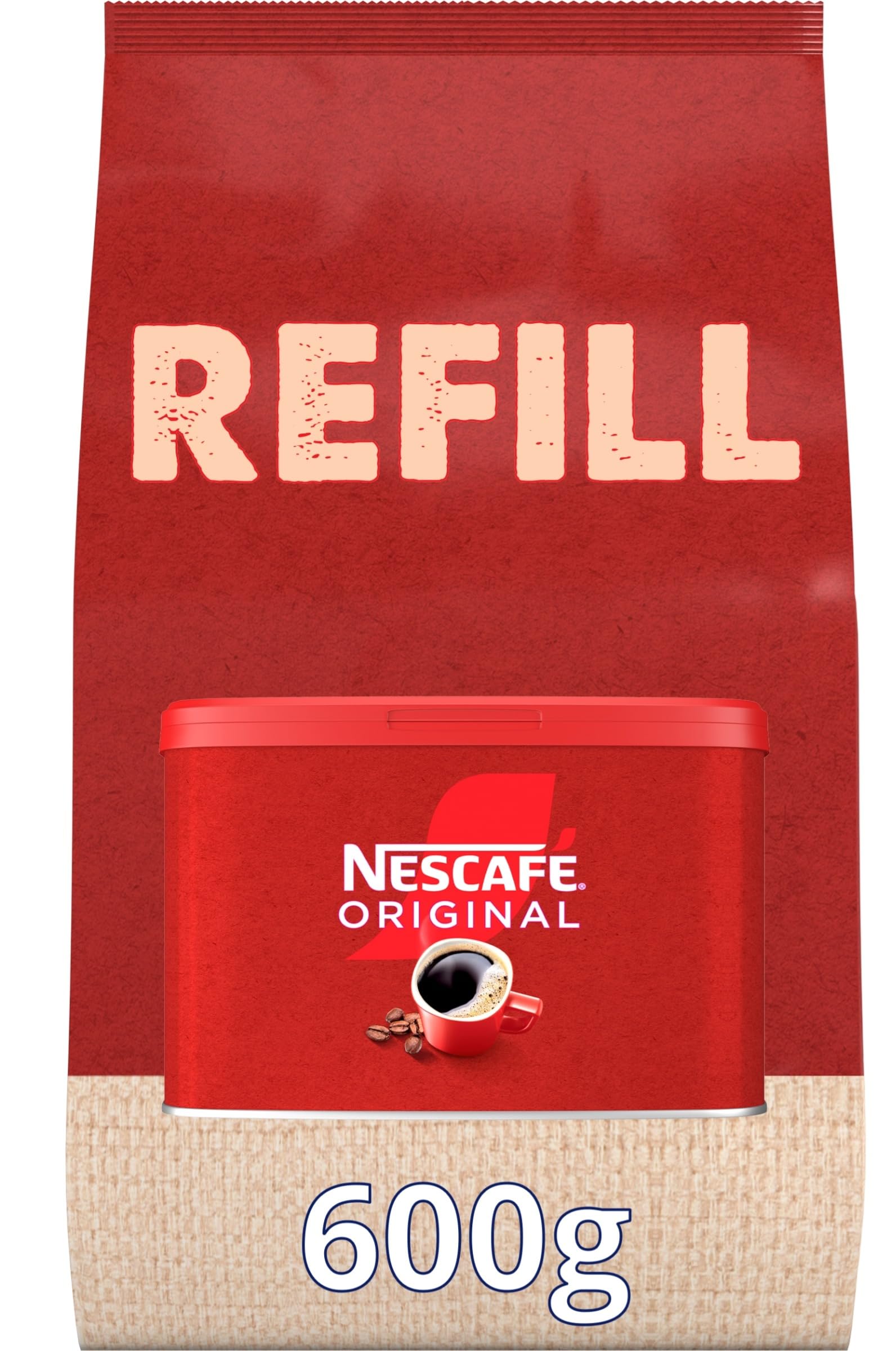 NESCAFÉ Original Medium Roast Instant Coffee Refill Pouch 600g
