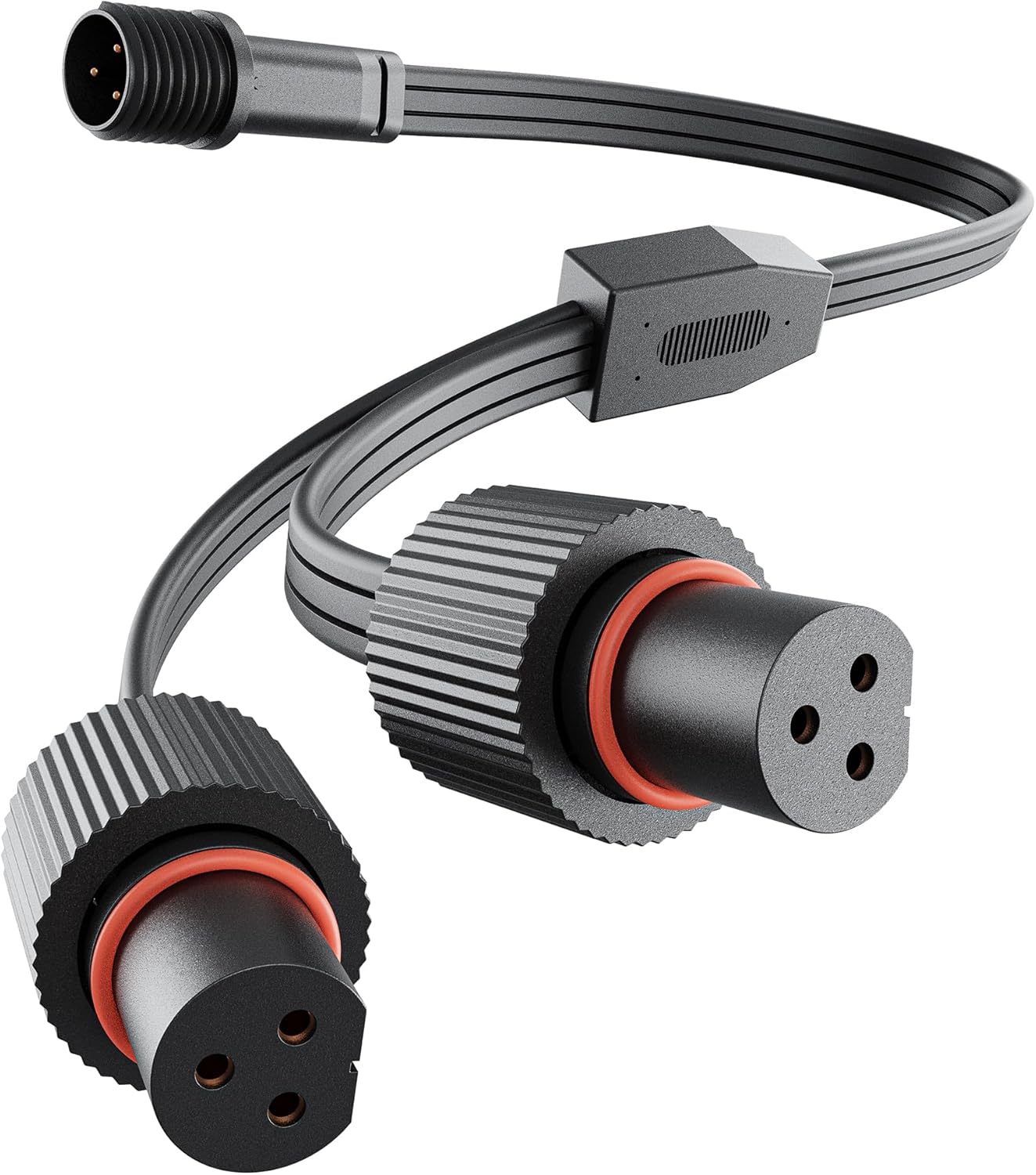 Y-Splitter for Govee Permanent Outdoor Lights 2, Deck Lights, Dots Lights, Y-Shaped Extension Cable (1 Male to 2 Female) Compatible with Govee H705D H705E H705F, H7067 H7068 H7069 (Black)