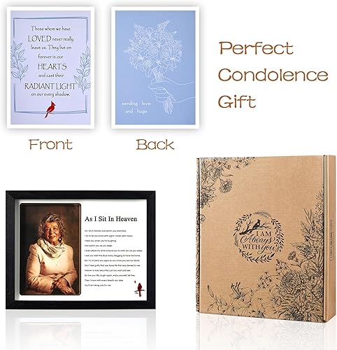 Miniatura 9 de WOODEXPE Caja de sombra conmemorativa LED para regalo de condolencias, marco de fotos conmemorativo para la pérdida de un ser querido, fotos de 4 x