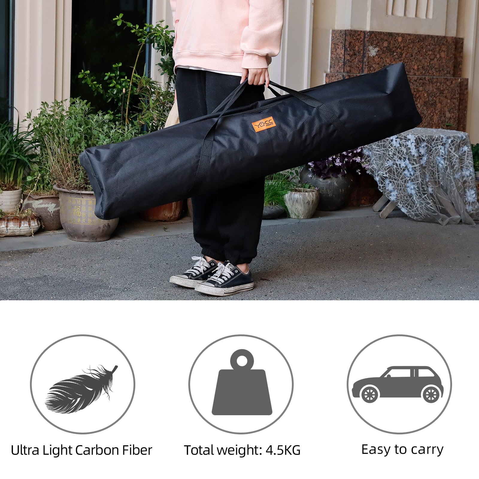 CCLIFE Hamac de Camping avec Armature - Léger - 4,5 kg - Charge maximale : 100 kg - avec Sac de Transport